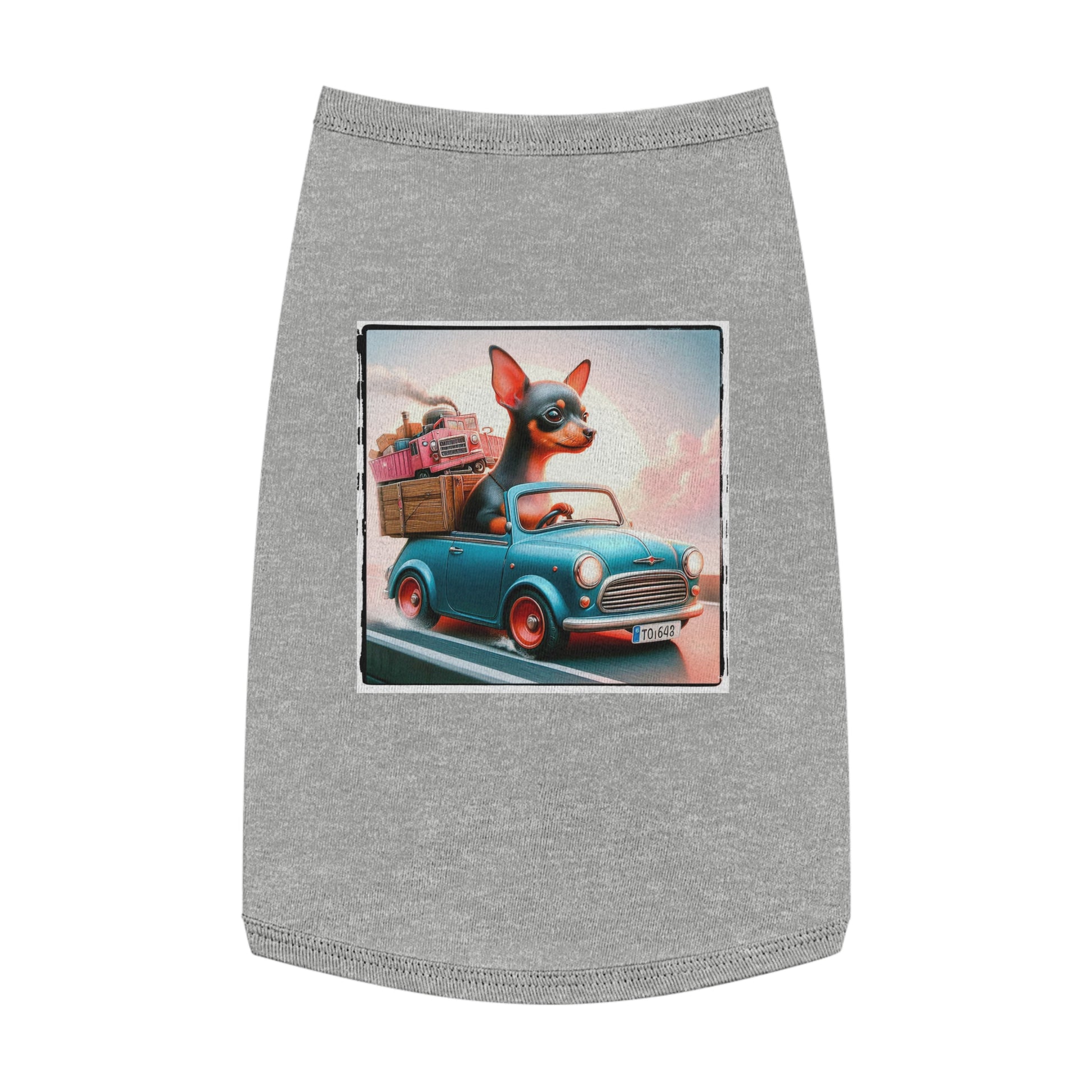 Wacky Dog Tank Top - Min Pin Tank Tops Pets Printify   