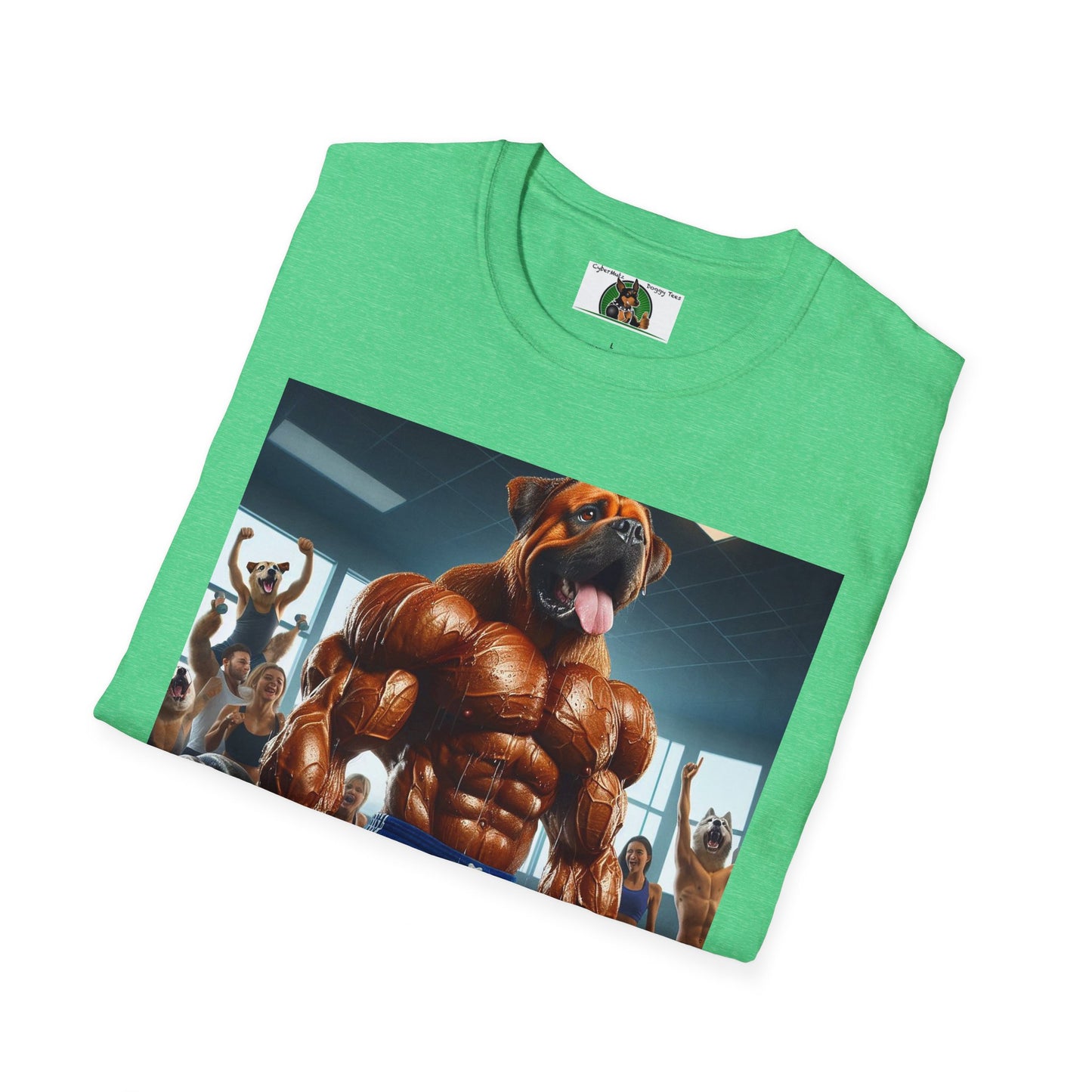 Wacky Muscle Dog T-Shirt Printify   