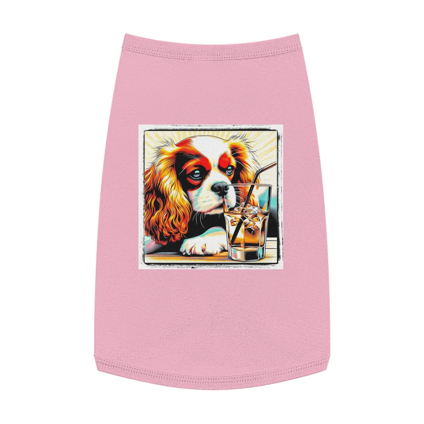 Pet Tank Top Cavalier King Charles Spaniel Pets Printify L Pink