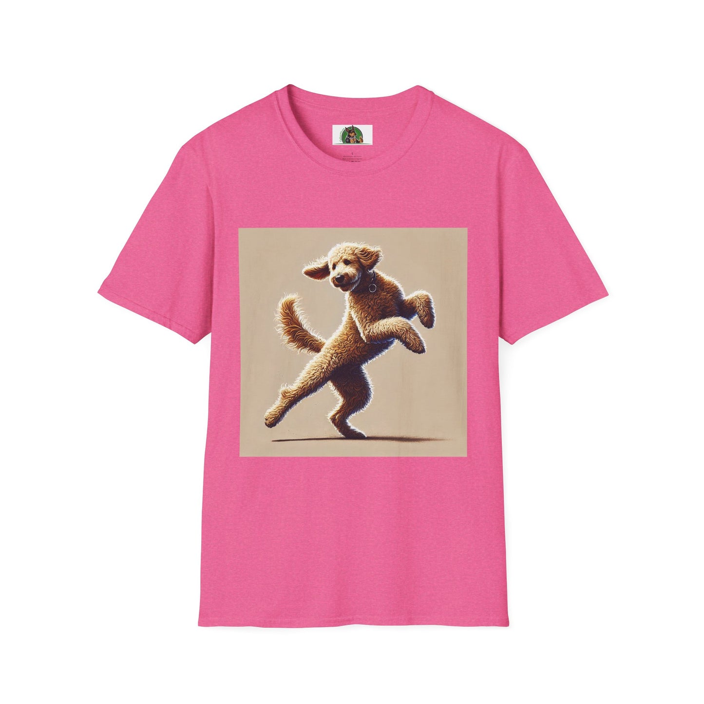 Dancing Golden Doodle T-Shirt T-Shirt Printify S Heather Heliconia