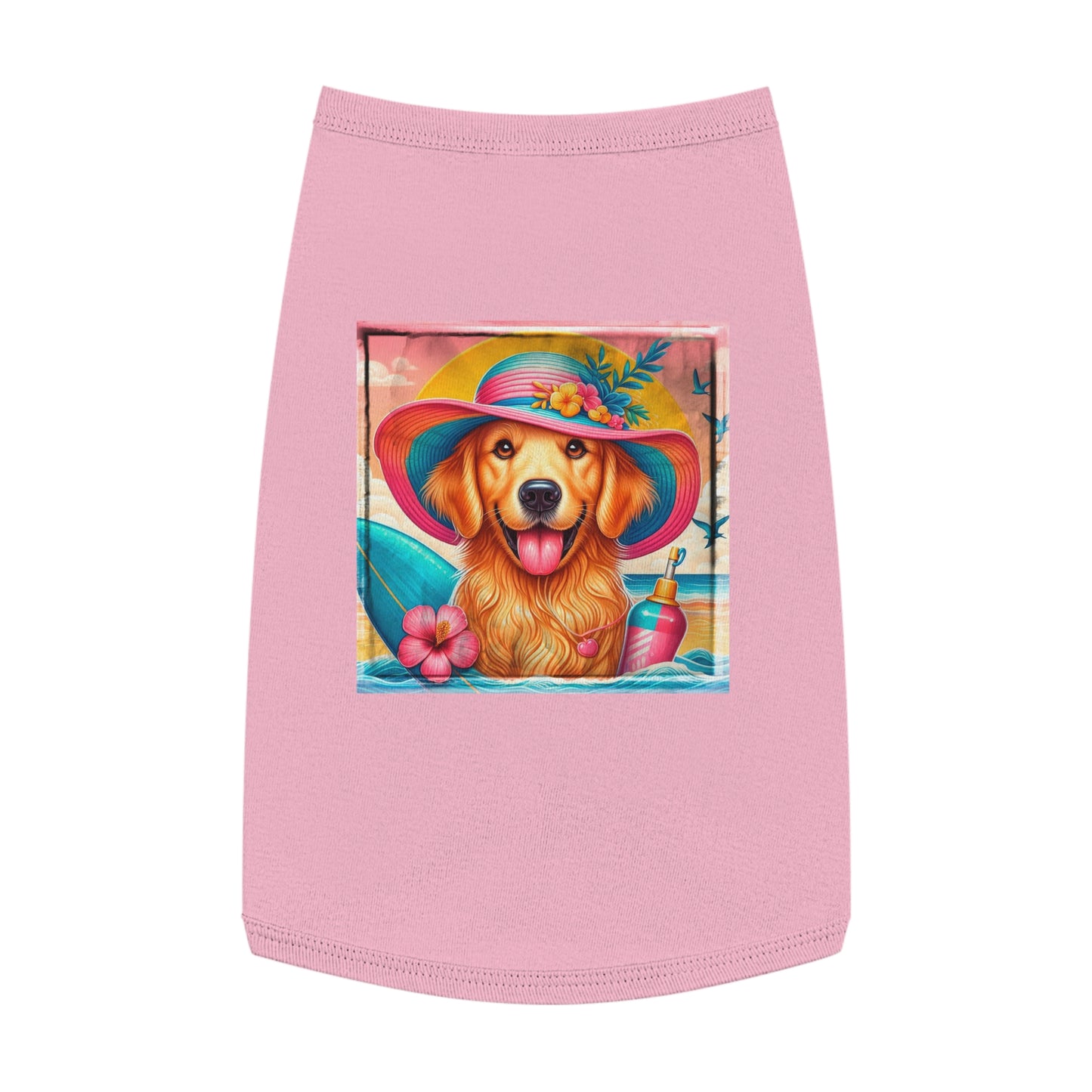 Golden Retriever pet tank top Pets Printify   