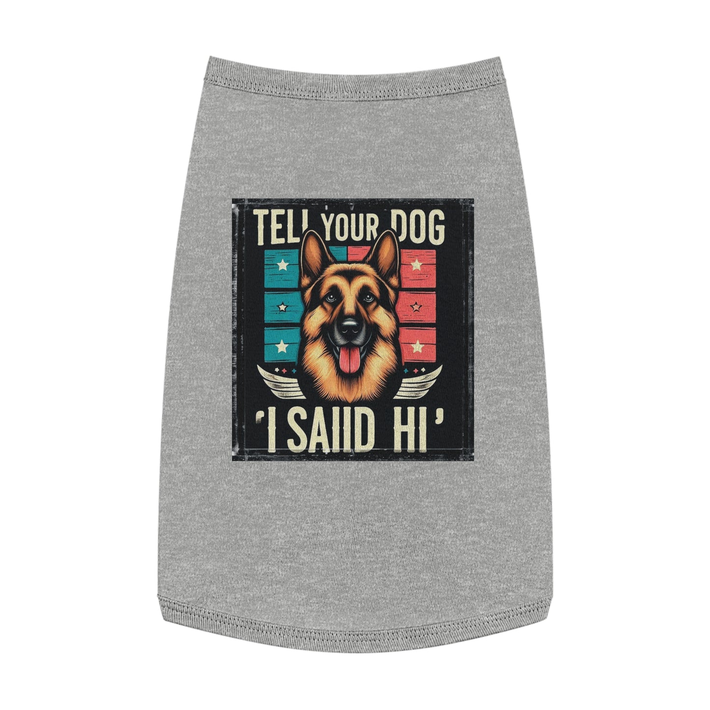 Pet Tank Top German Shepherd Pets Printify L Heather 