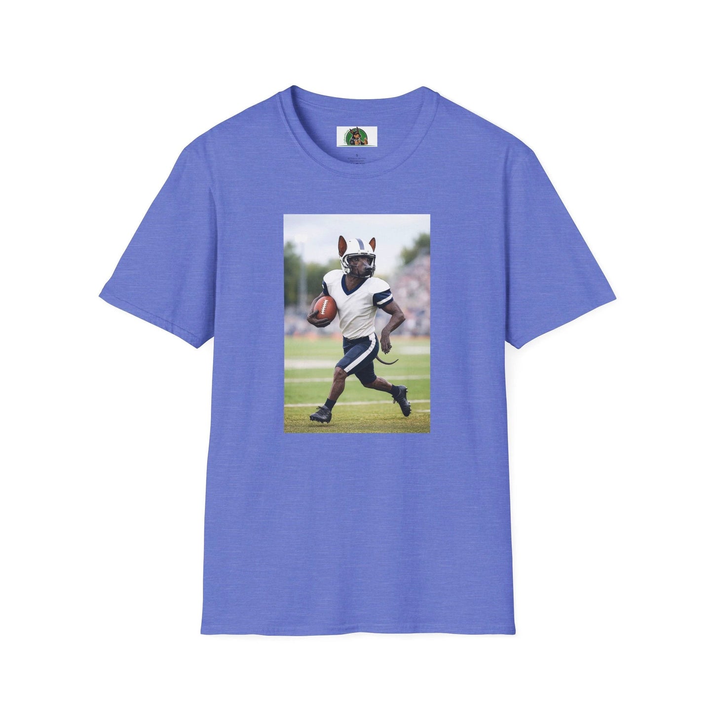 Mexican Hairless Dog Football T-Shirt — Dog Lover Sports Tee T-Shirt Printify Heather Royal S