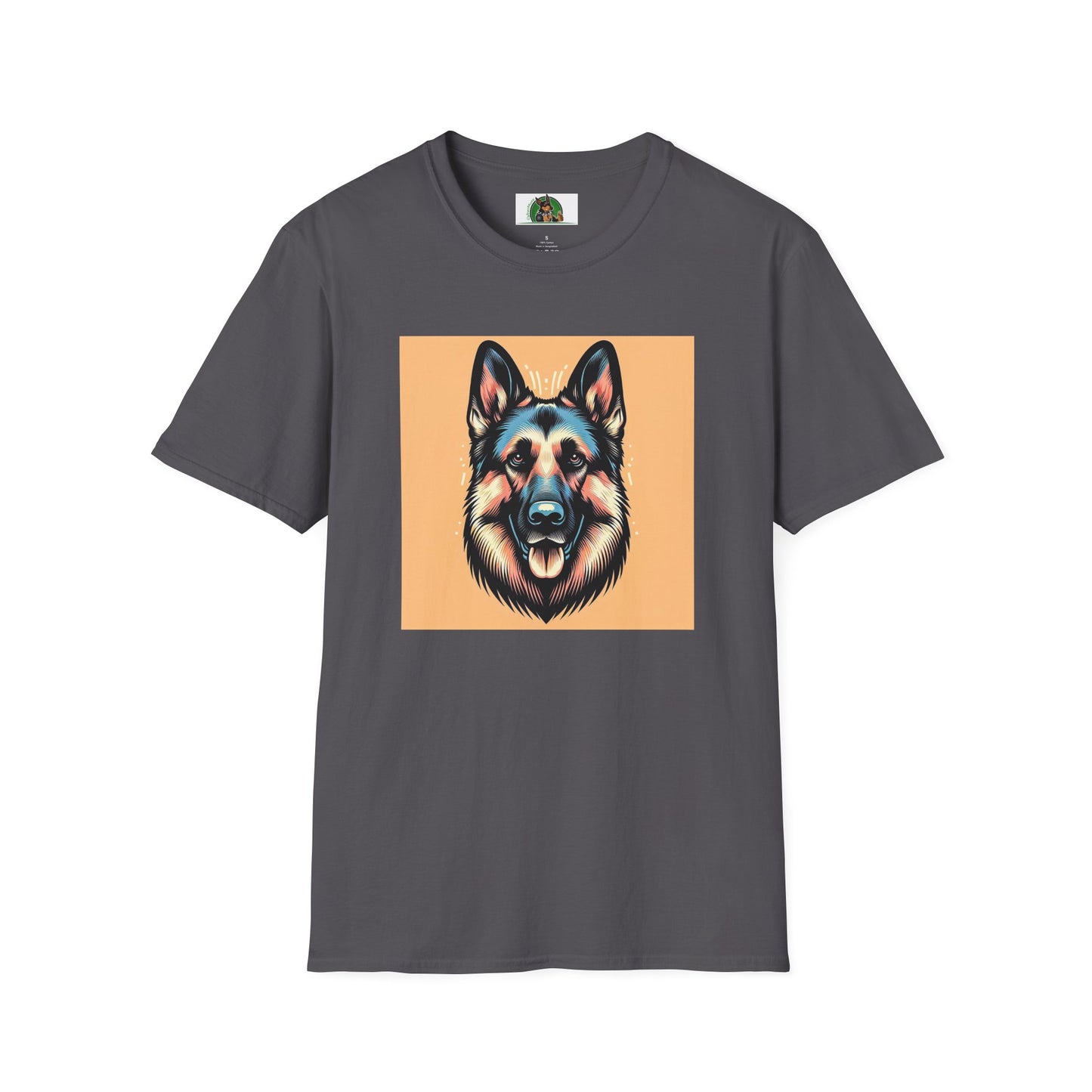 German Shepherd puppy shirt T-Shirt Printify S Charcoal