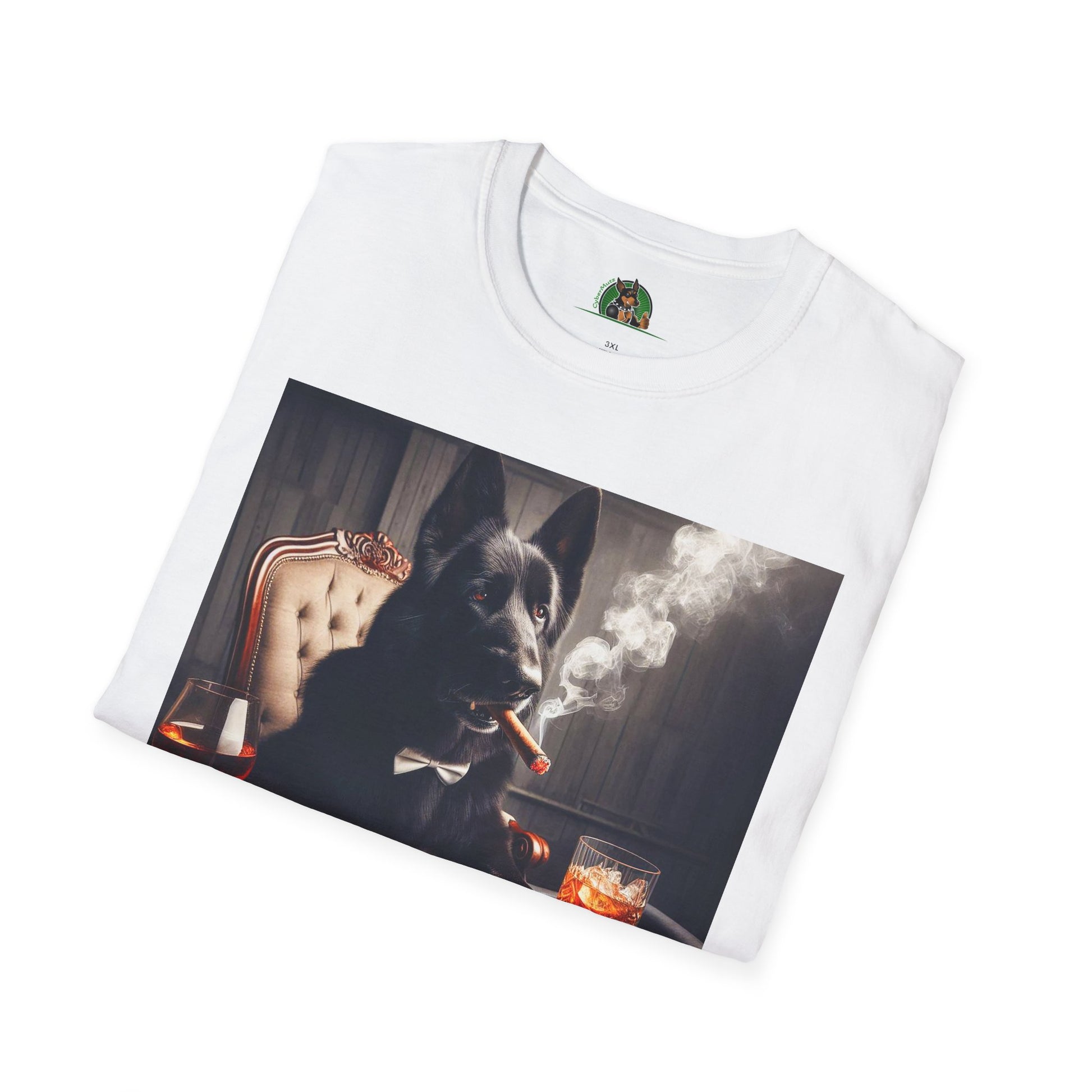 German Shepherd playing poker shirt T-Shirt Printify