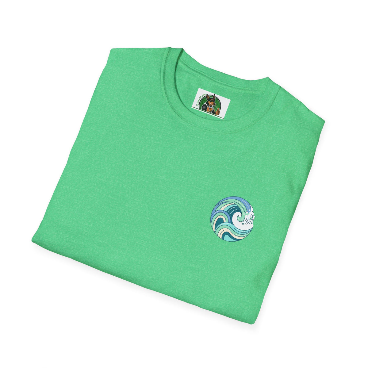 Dalmatian surf day t shirt Back Design