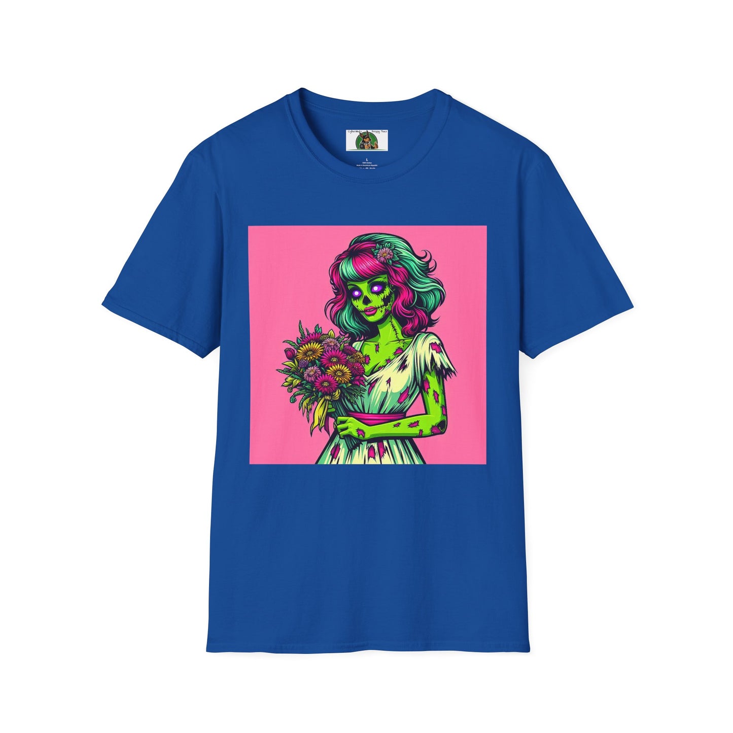 Wacky Zombie Pin Up Girl T-Shirt Printify Royal S 