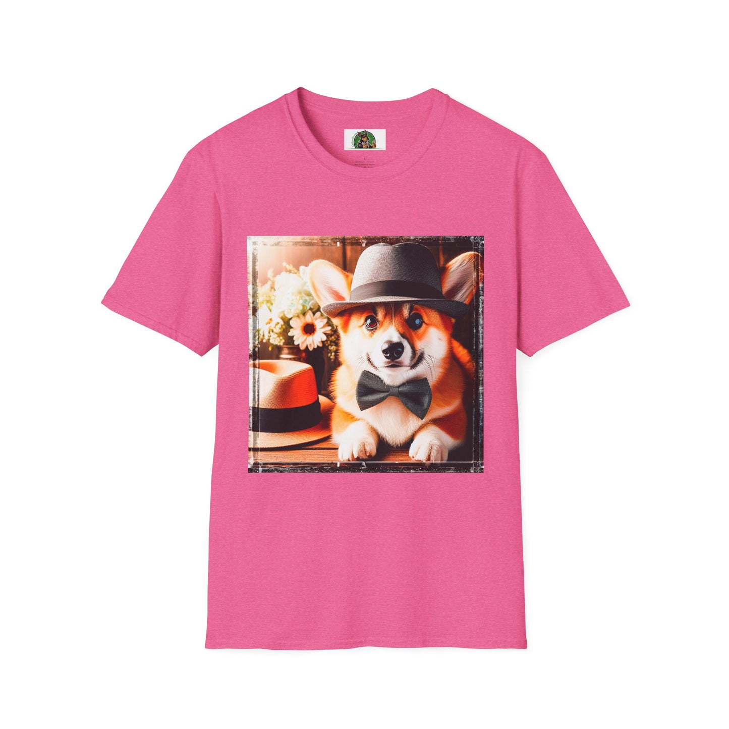 Pembroke Welsh Corgi T-Shirt Printify S Heather Heliconia 