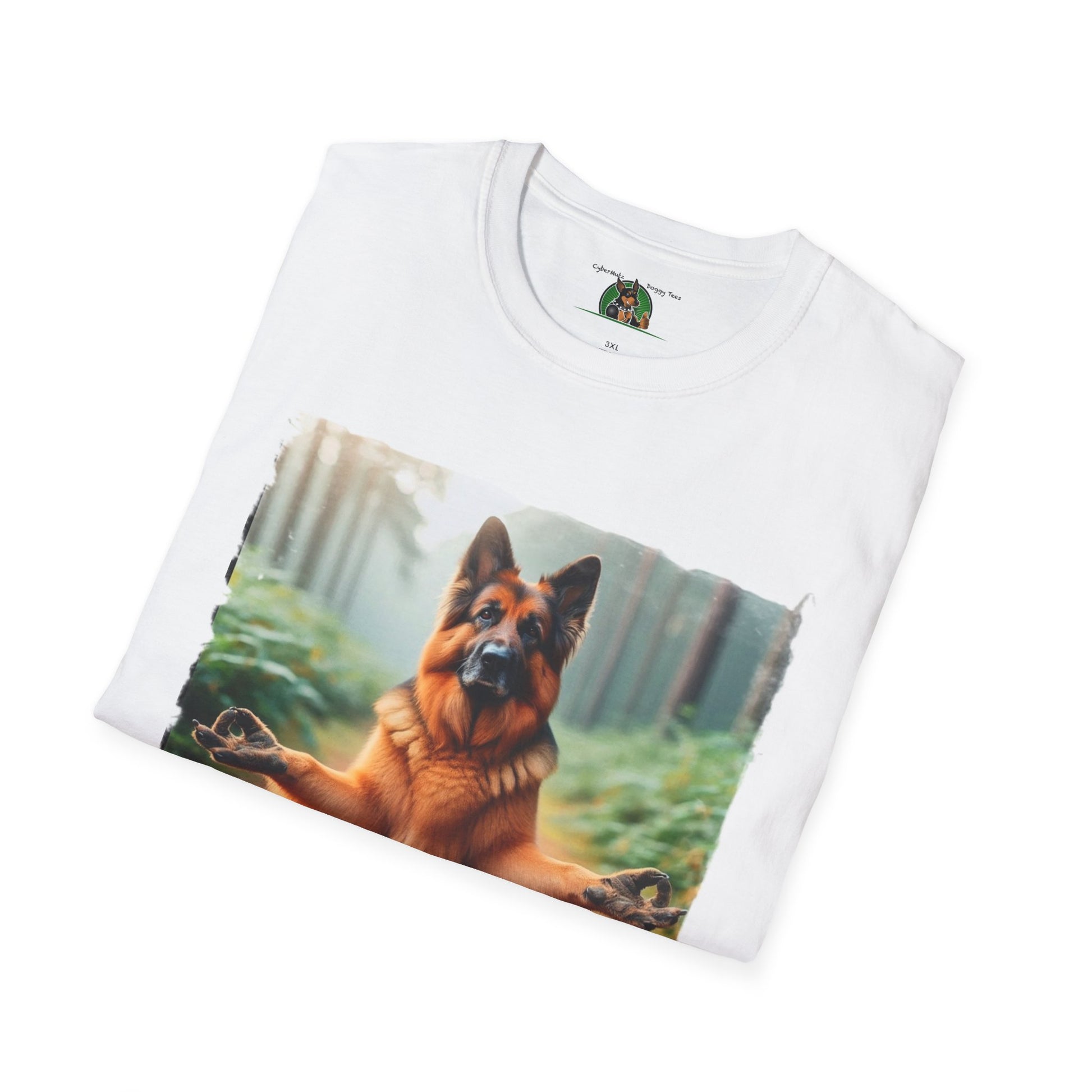 Zen German Shepherd Unisex Softstyle T-Shirt T-Shirt Printify