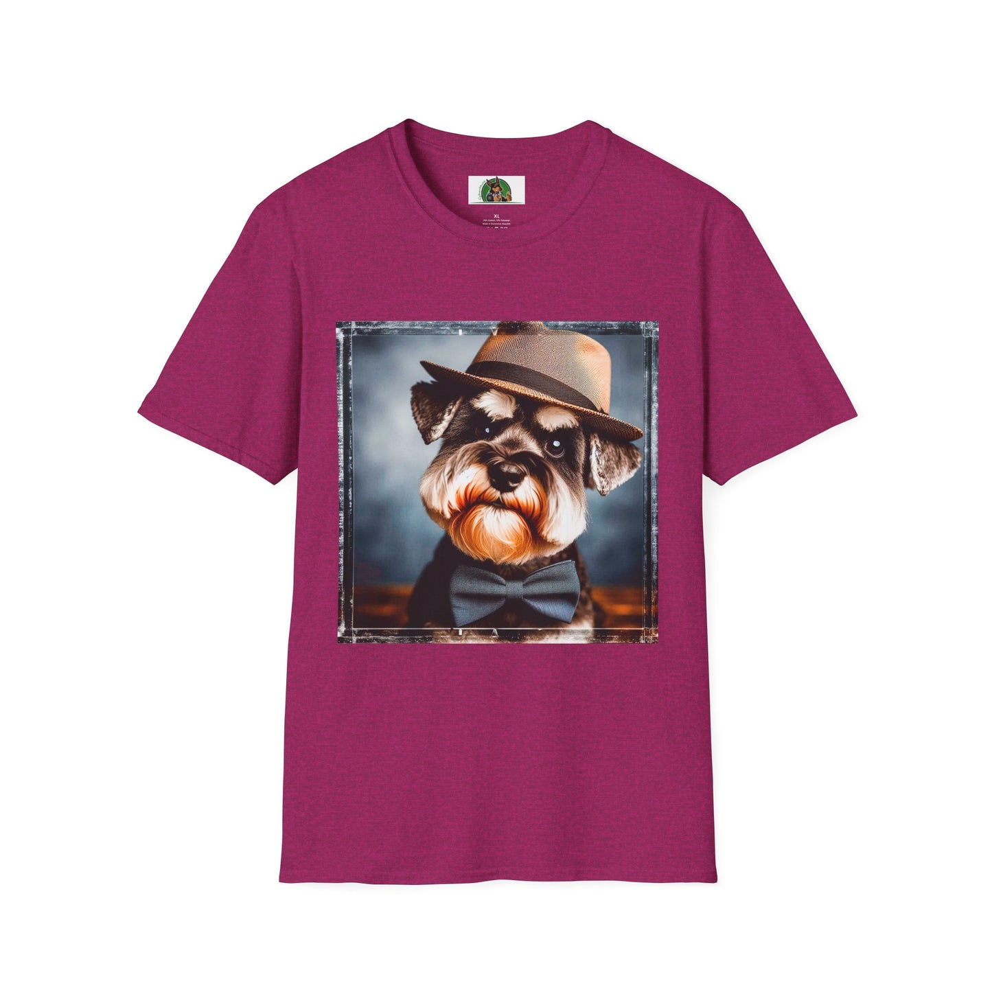 Schnauzer T-Shirt with Miniature Schnauzer Design T-Shirt Printify S Antique Heliconia