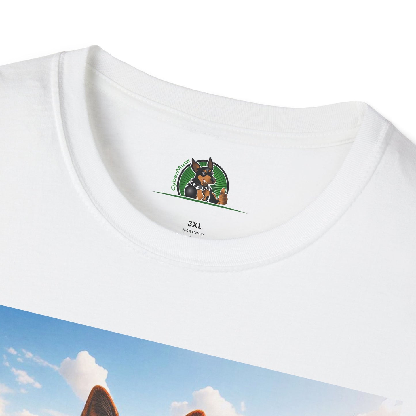 German Shepherd taking photos shirt T-Shirt Printify