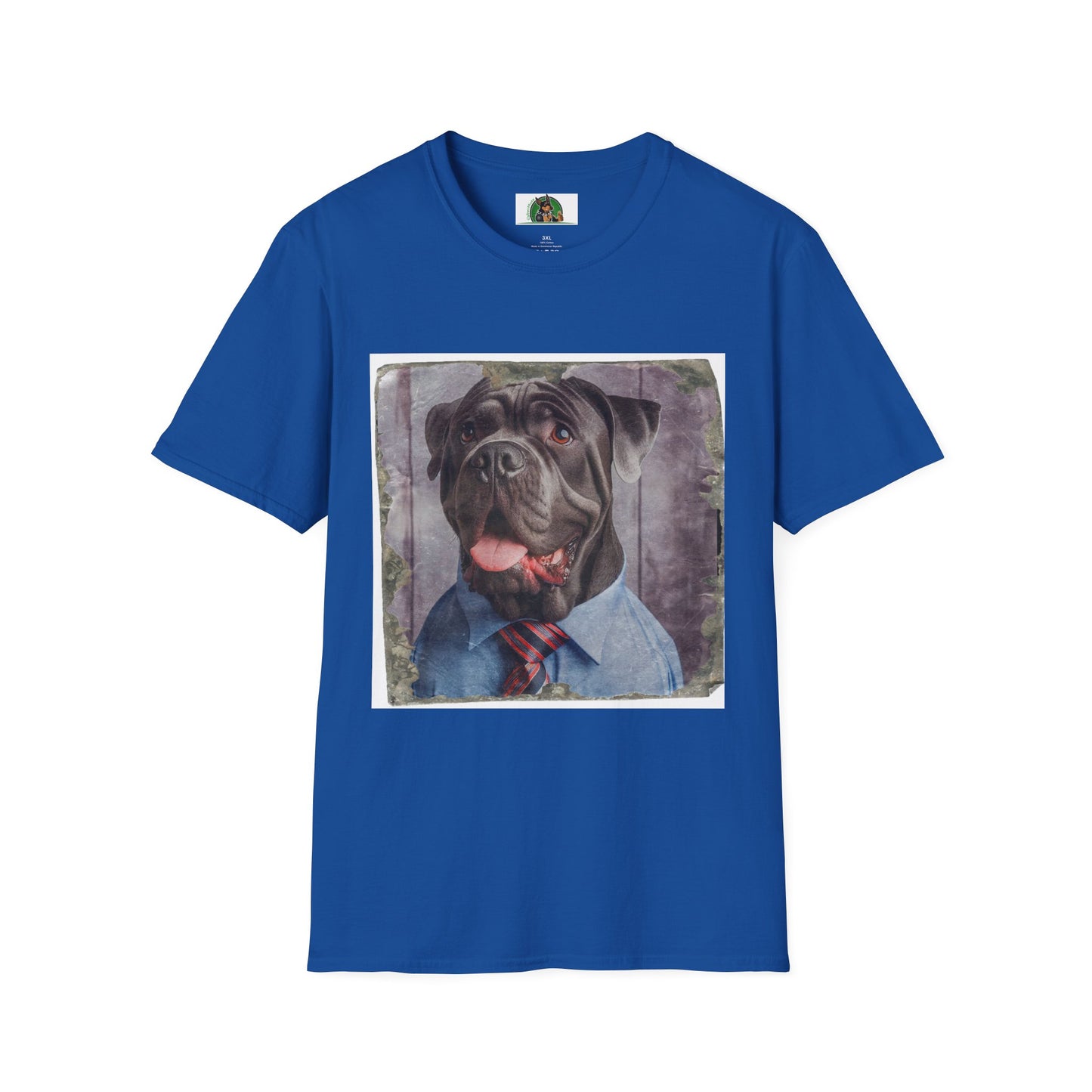 Cane Corso Wearing Suit And Tie TShirt T-Shirt Printify XS Royal