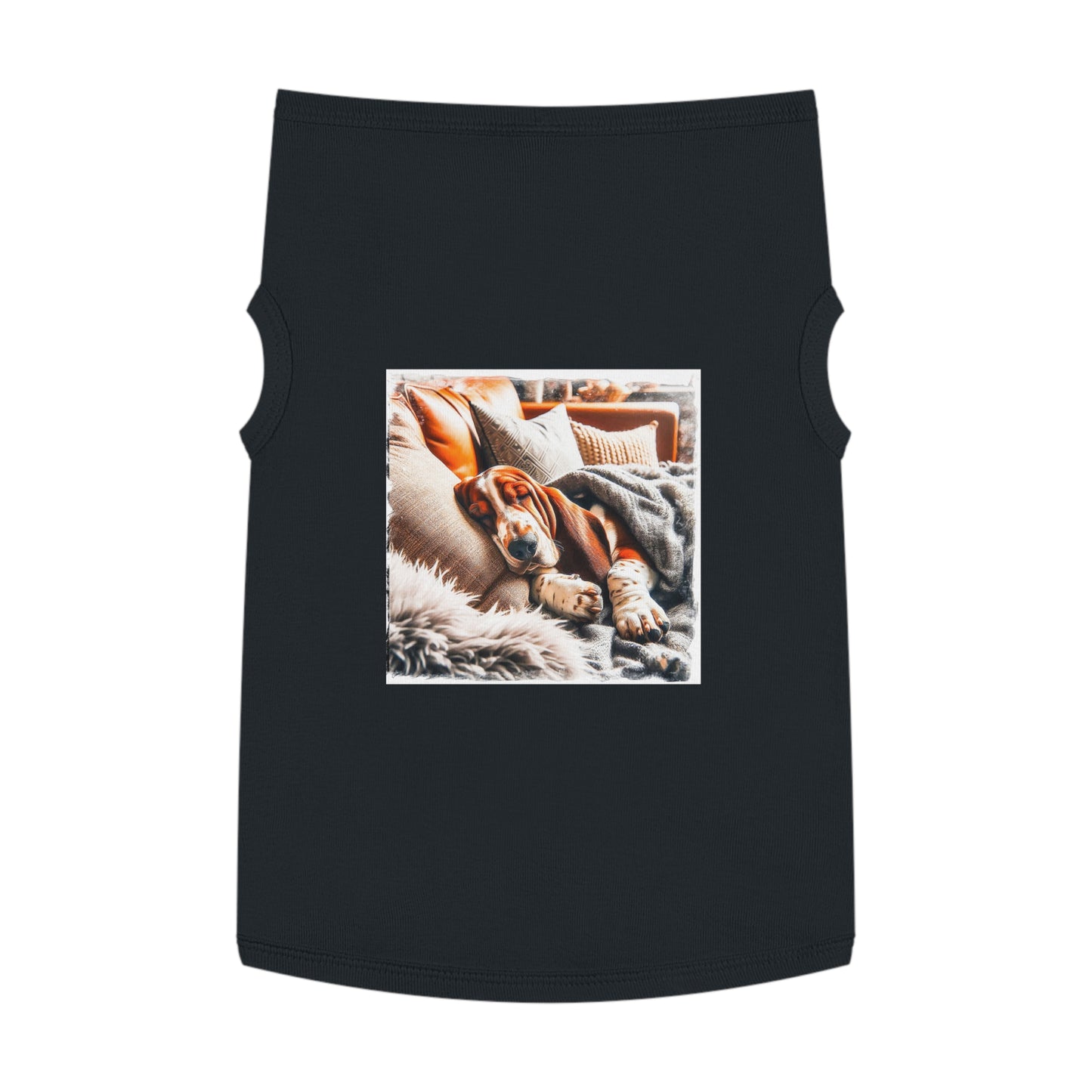 Pet Tank Top Basset Hound Pets Printify XL Black