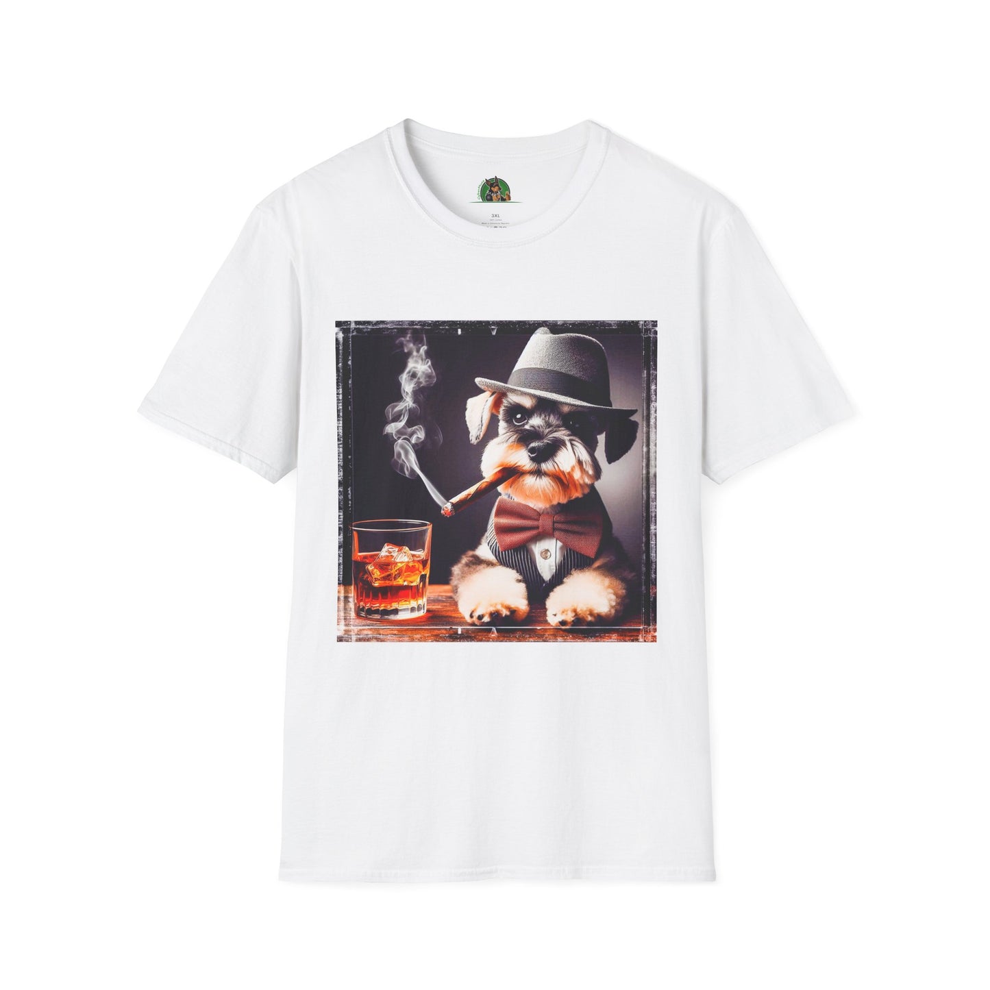 Schnauzer T-Shirt with Miniature Schnauzer Design T-Shirt Printify XS White 