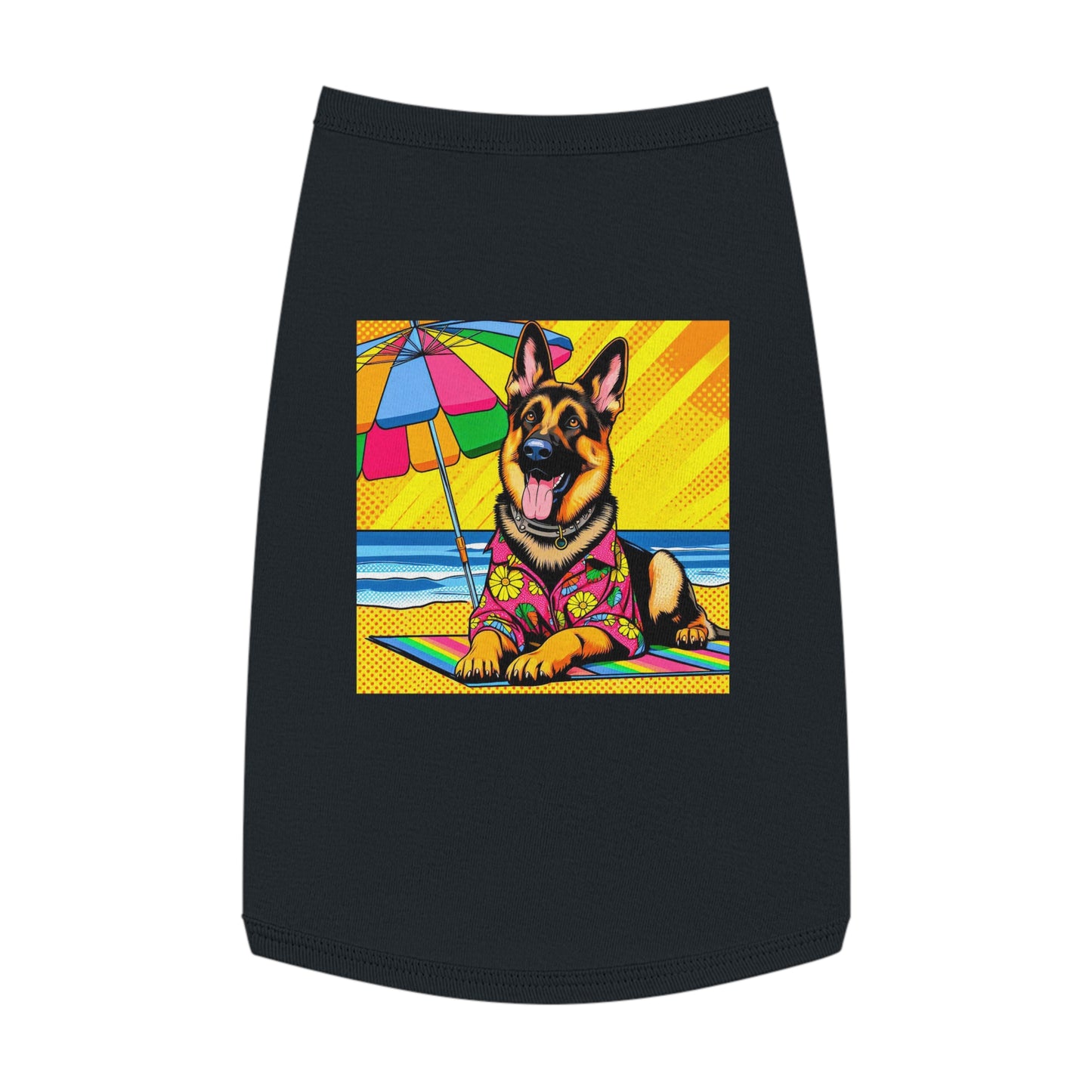 Pet Tank Top German Shepherd vacation Pets Printify L Black