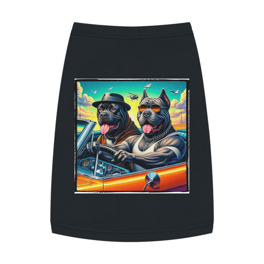 Pet Tank Top Cane Corso Dogs In Car Pets Printify M Black 