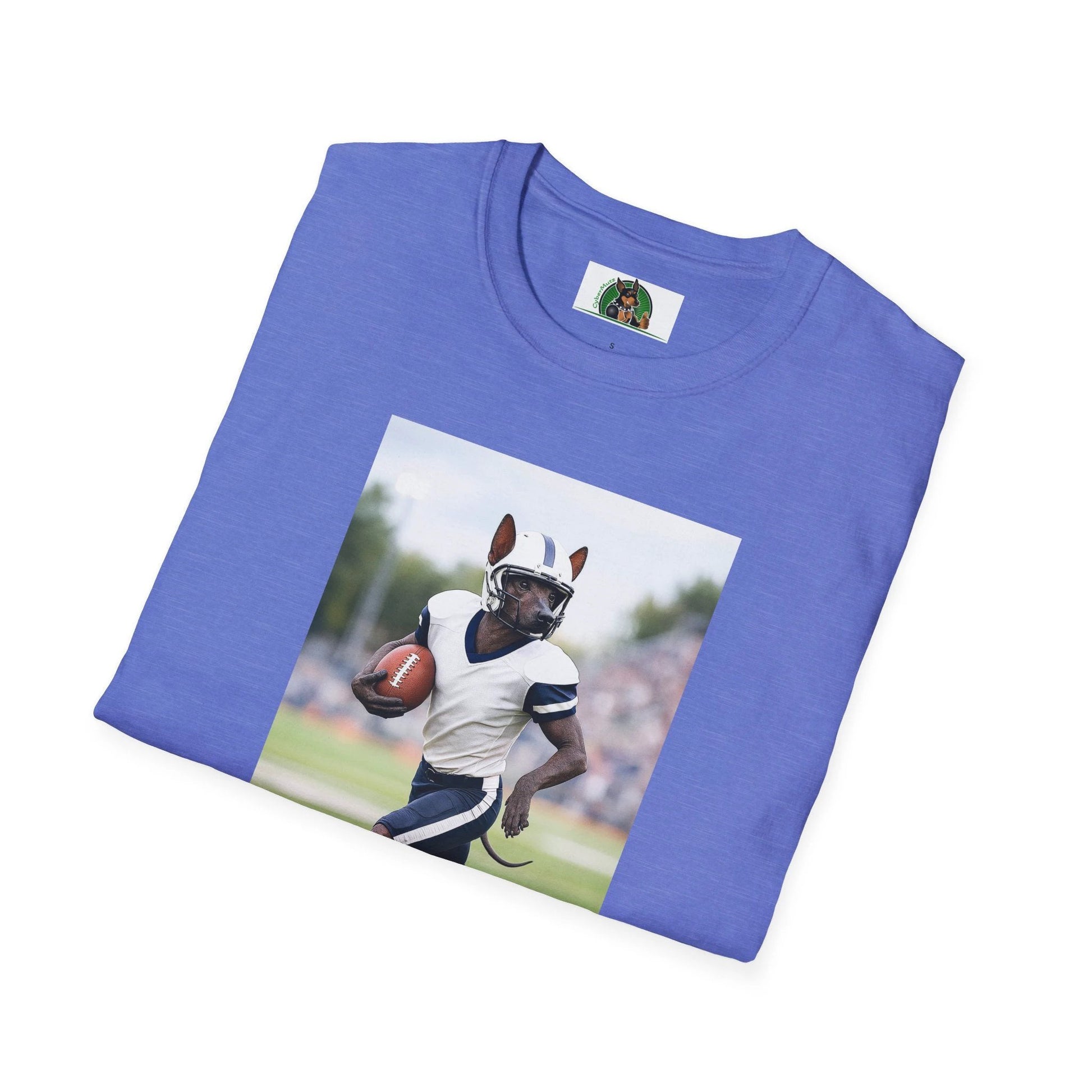 Mexican Hairless Dog Football T-Shirt — Dog Lover Sports Tee by Printify