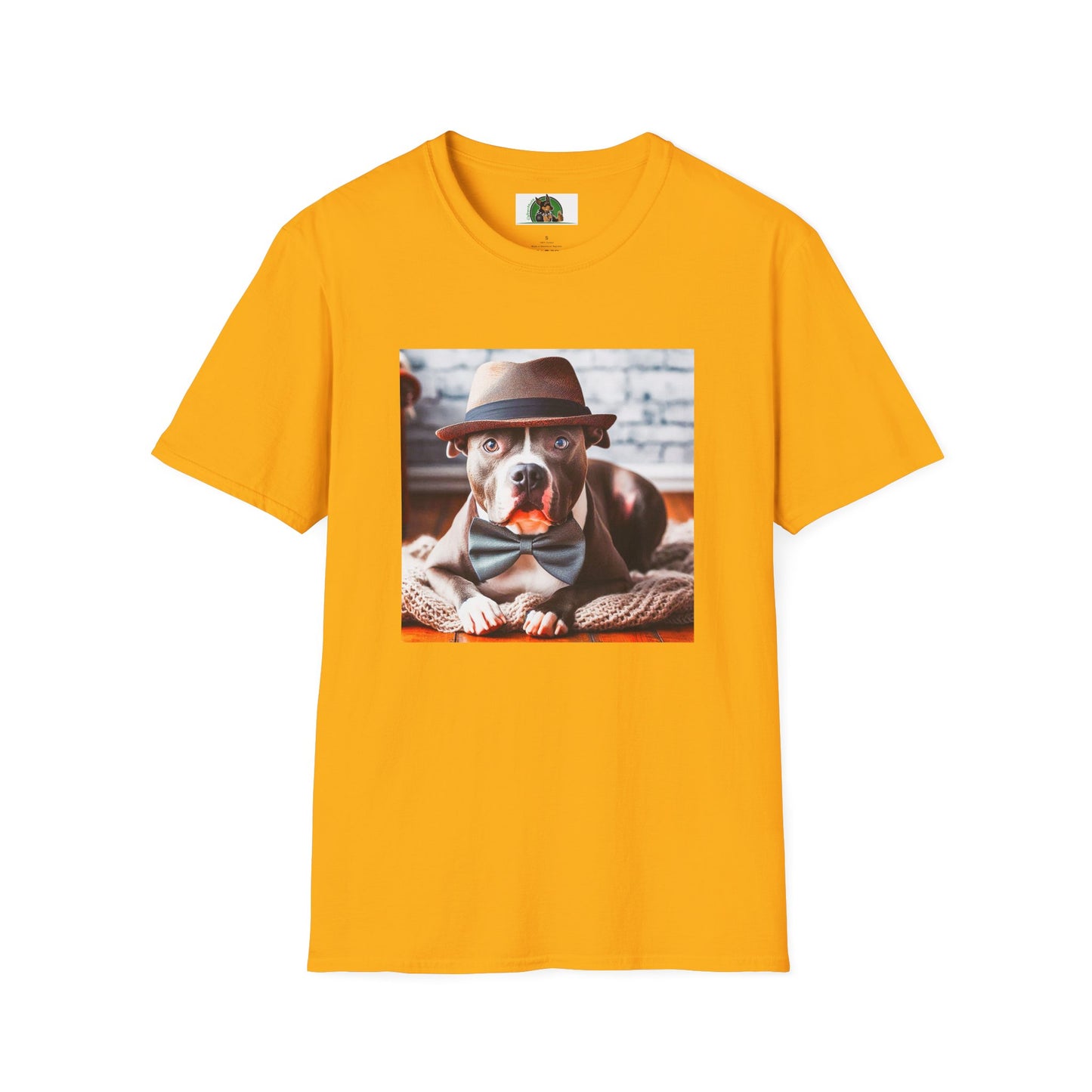 Pit Bull pretty boy shirt T-Shirt Printify S Gold