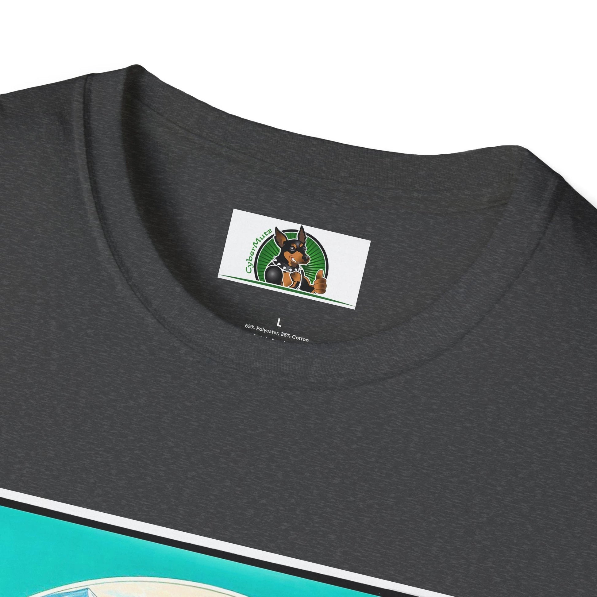 Australian Shepherd Unisex Tee With Floral Hat Surfer Dog Design For Ocean Lovers T-Shirt Printify