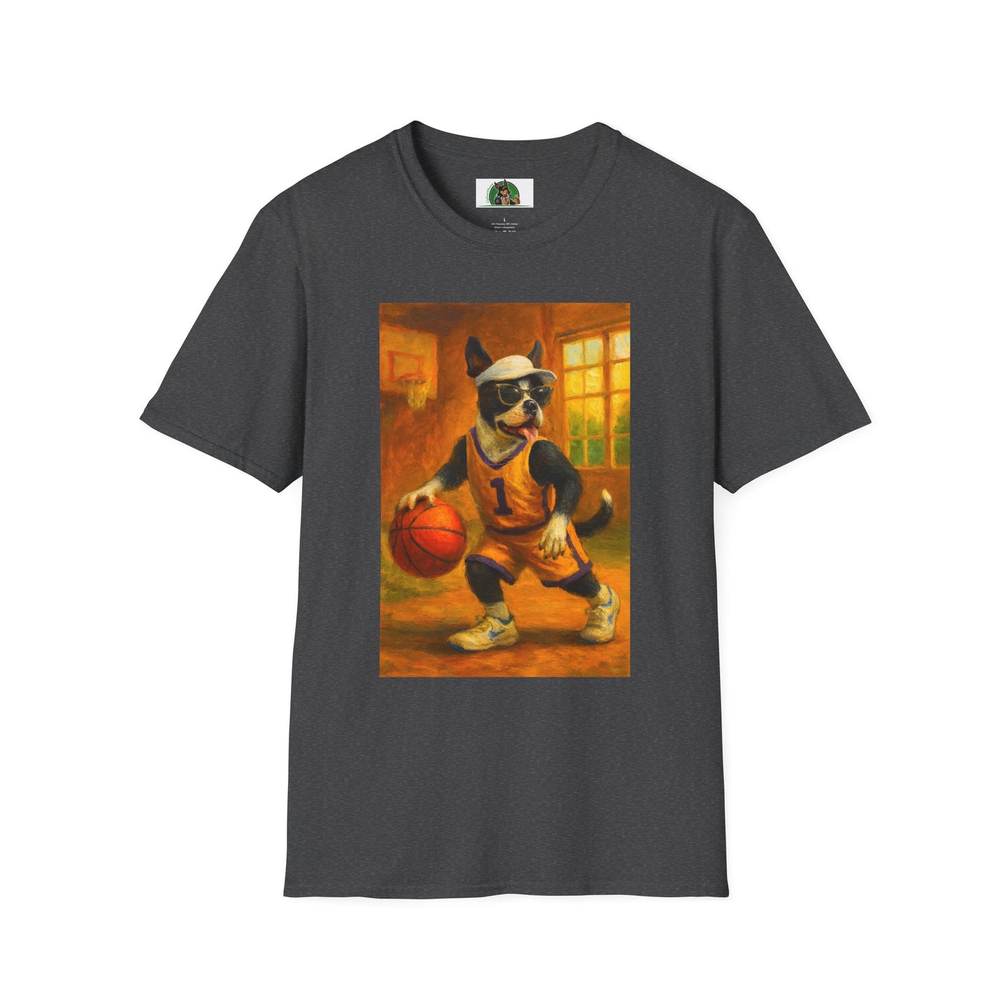 Sports Beagle Basketball T-Shirt T-Shirt Printify Dark Heather XS