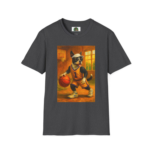 Sports Beagle Basketball T-Shirt T-Shirt Printify Dark Heather XS