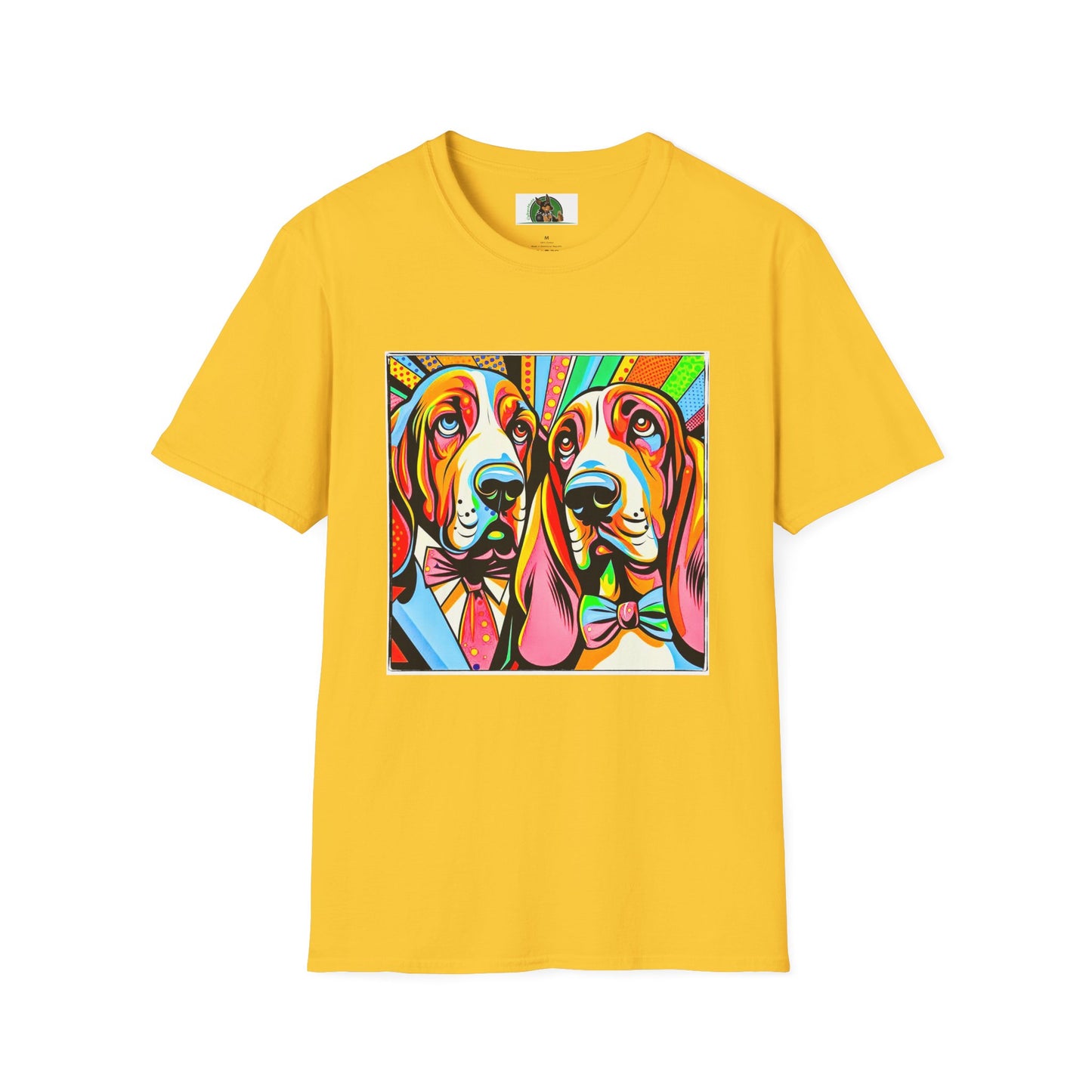 Basset Hound Boys Pop Art Pic T-Shirt Printify S Daisy 