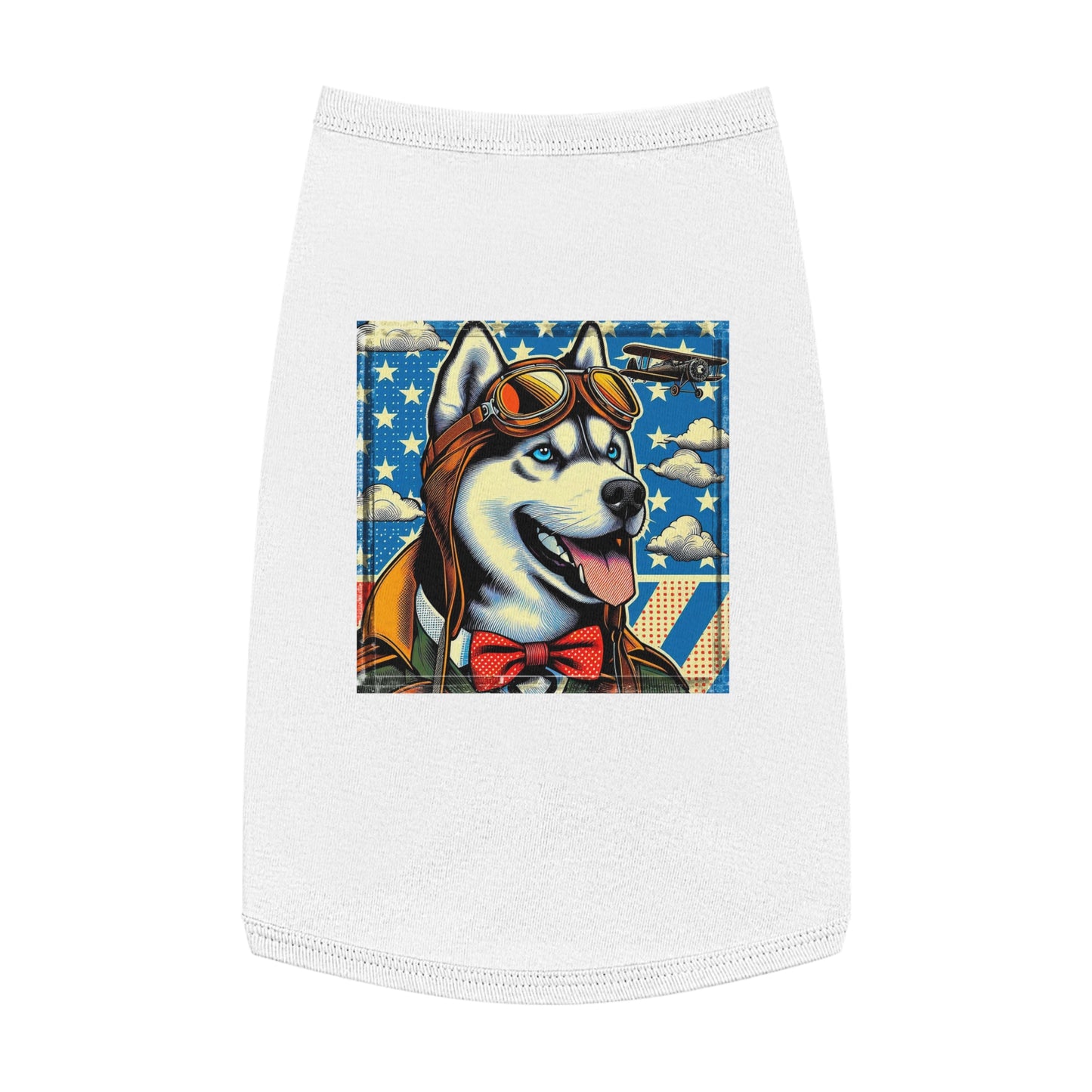 Pet Tank Top Husky Pets Printify L White 