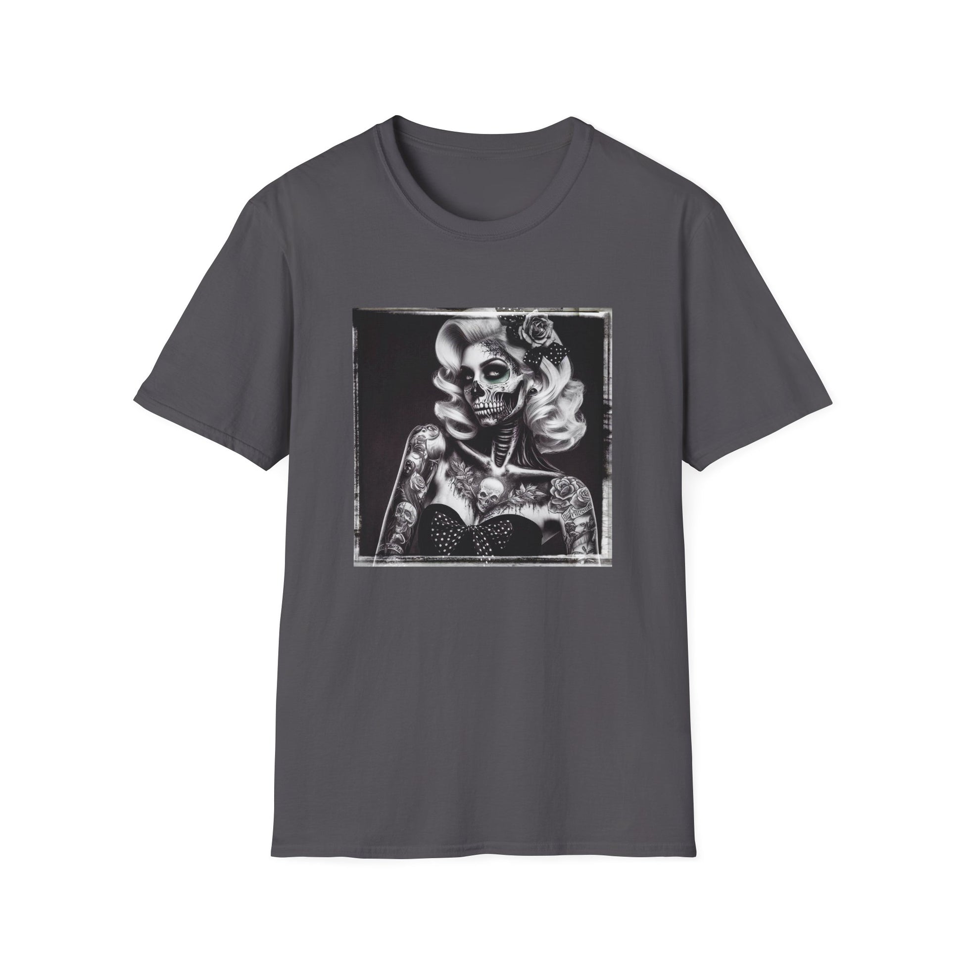 Zombie pin up shirt T-Shirt Printify S Charcoal