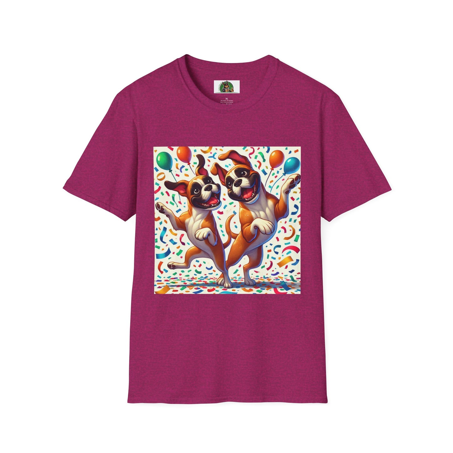 Boxer Dancing Dog T-Shirt - Fun and Playful Unisex Tee T-Shirt Printify S Antique Heliconia