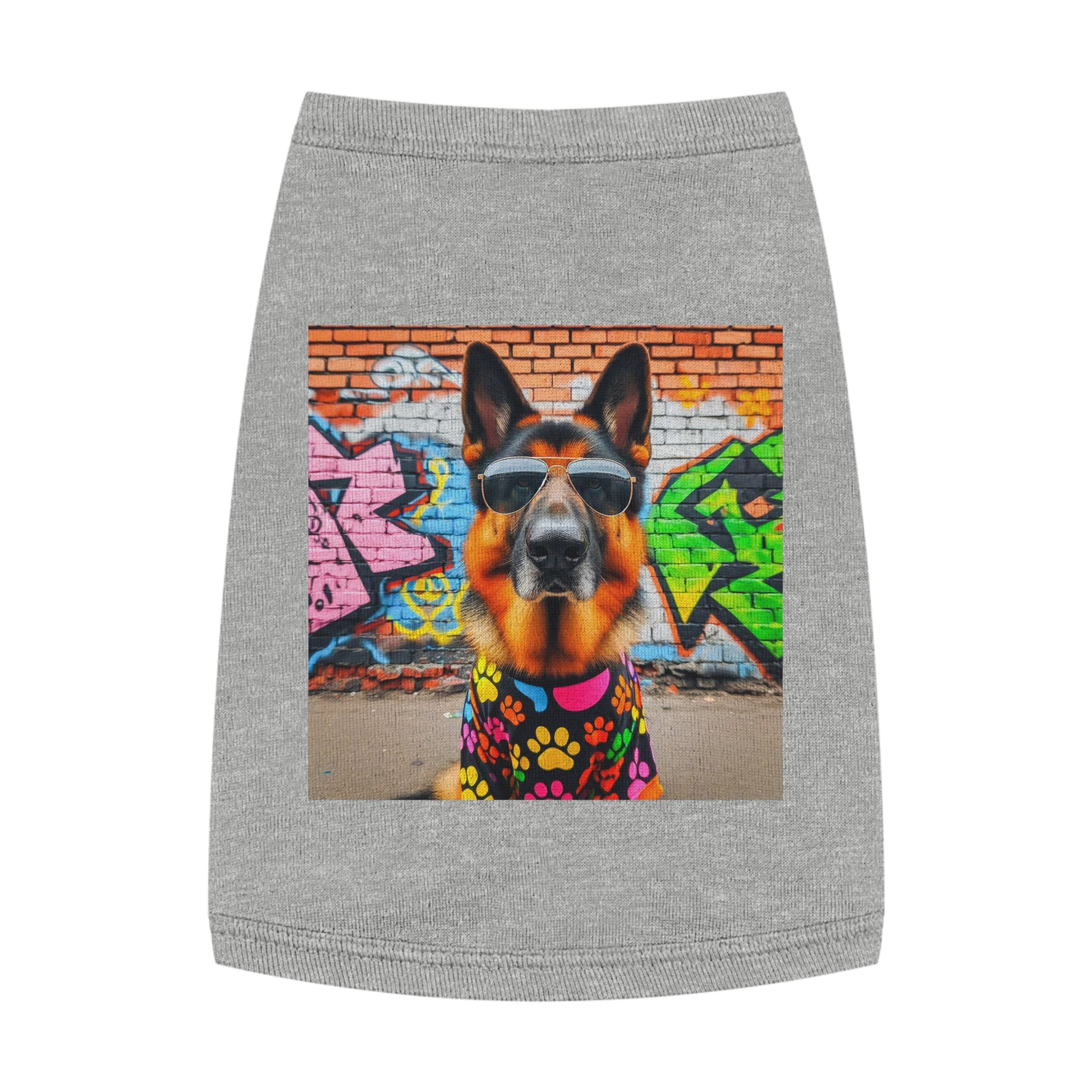 Pet Tank Top German Shepherd Pets Printify M Heather 