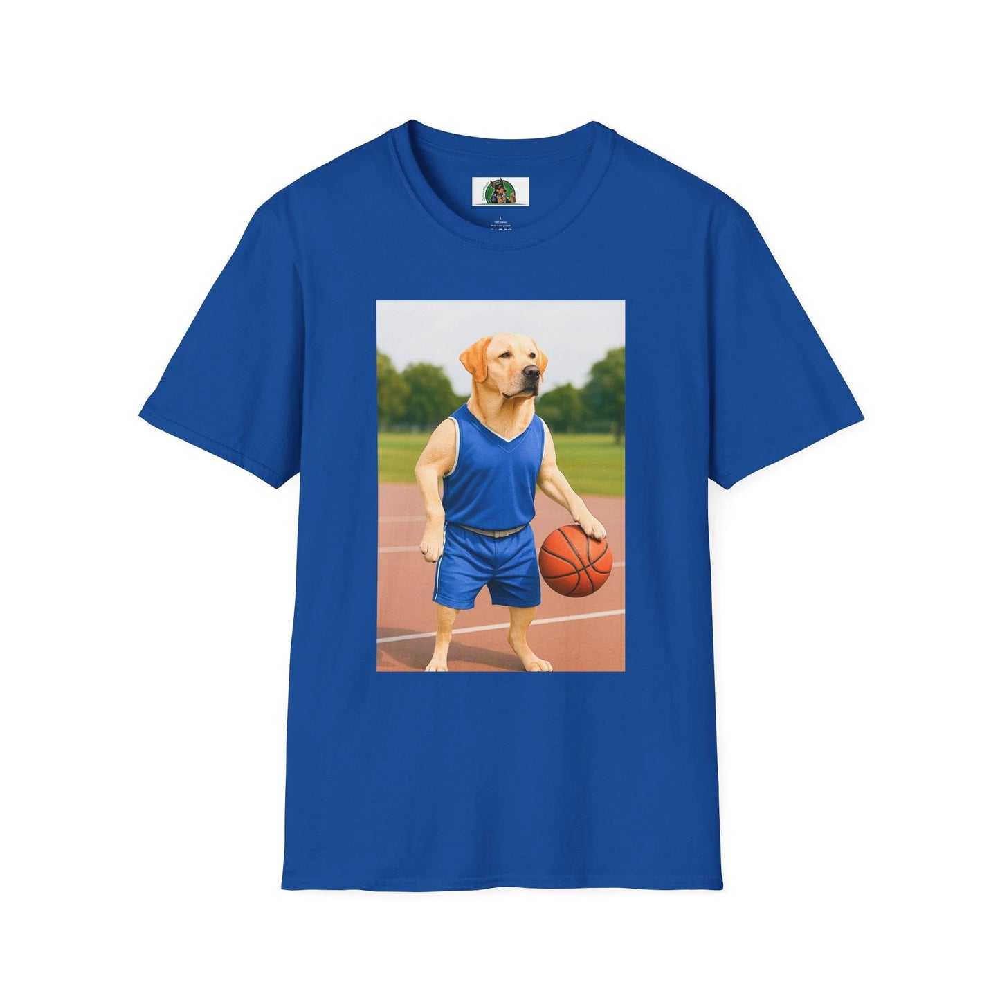 Labrador Retriever Basketball Tee — Dog Lover Sports T-Shirt T-Shirt Printify Royal S
