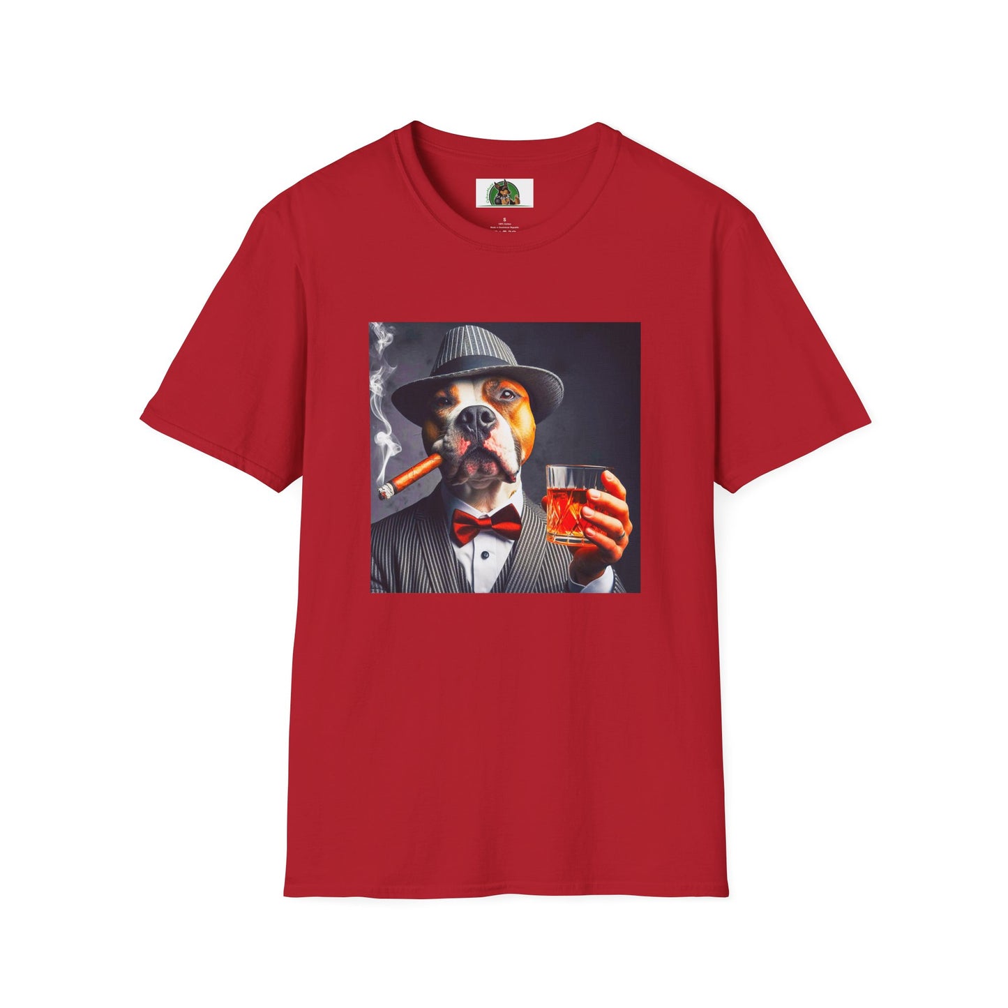 Pit Bull T-Shirt Printify S Cherry Red