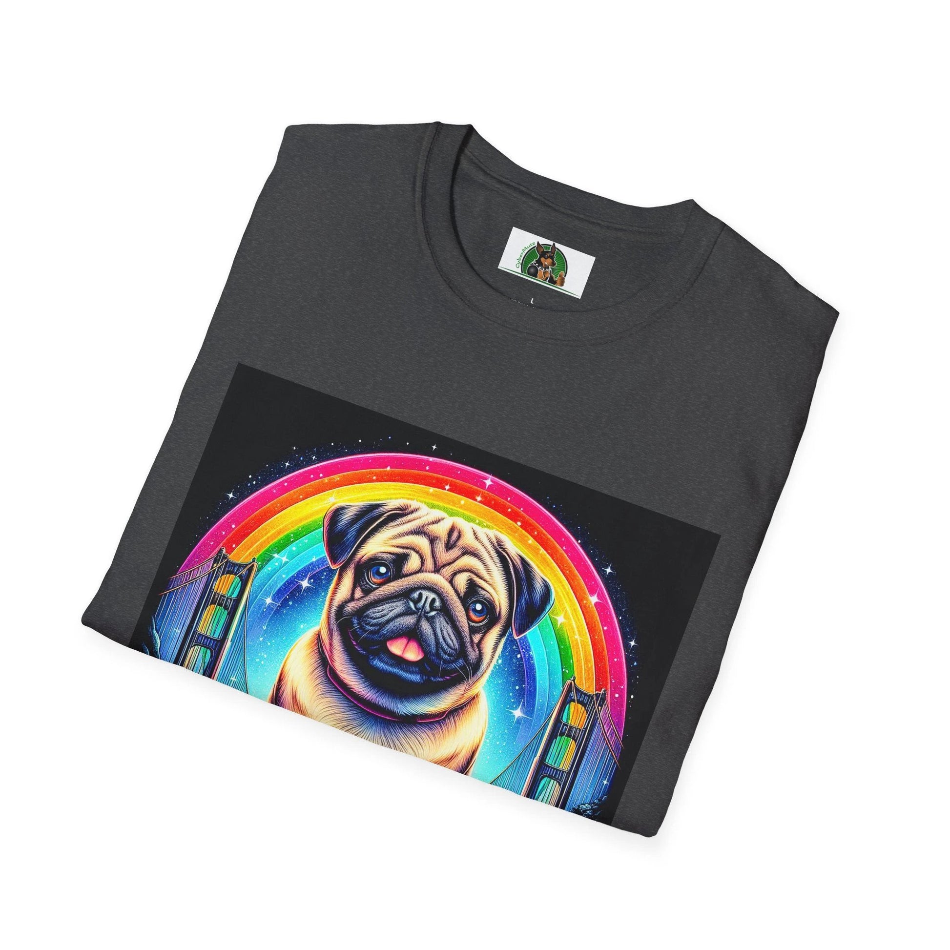 Pug Rainbow T-Shirt T-Shirt Printify