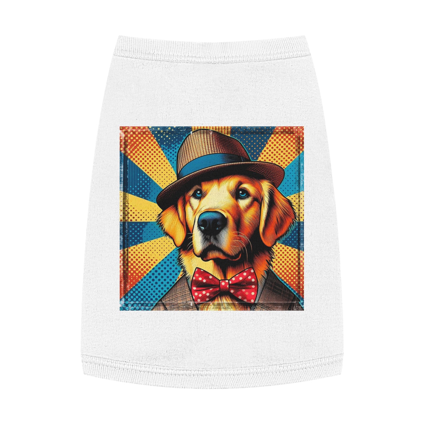 Golden Retriever pet tank top Pets Printify M White 