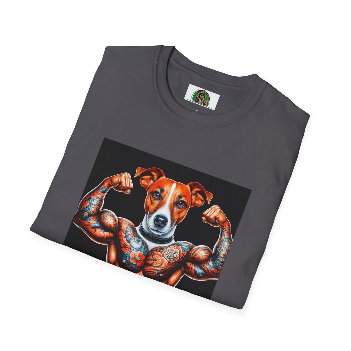 Jack Russell Tattooed Buff Dog T-Shirt Printify