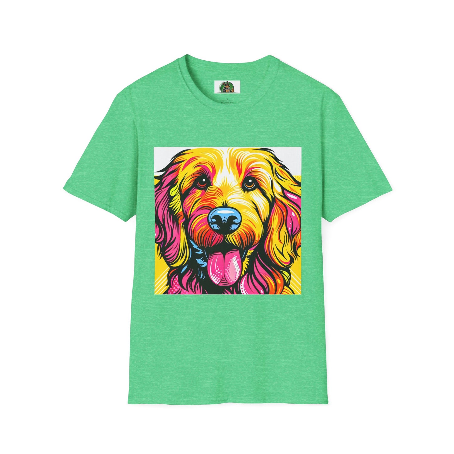 Golden Doodle T-Shirt Printify S Heather Irish Green