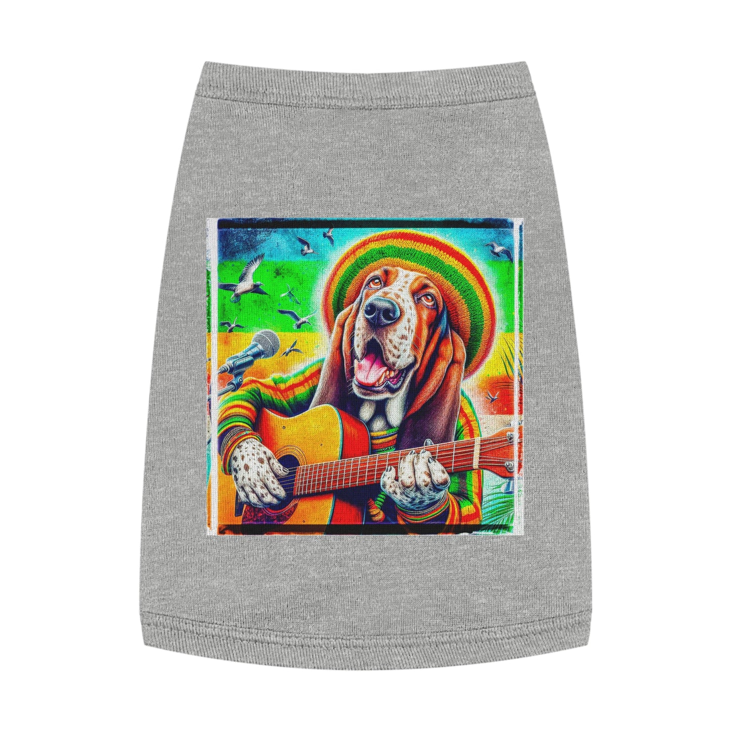 Pet Tank Top Basset Hound Pets Printify M Heather