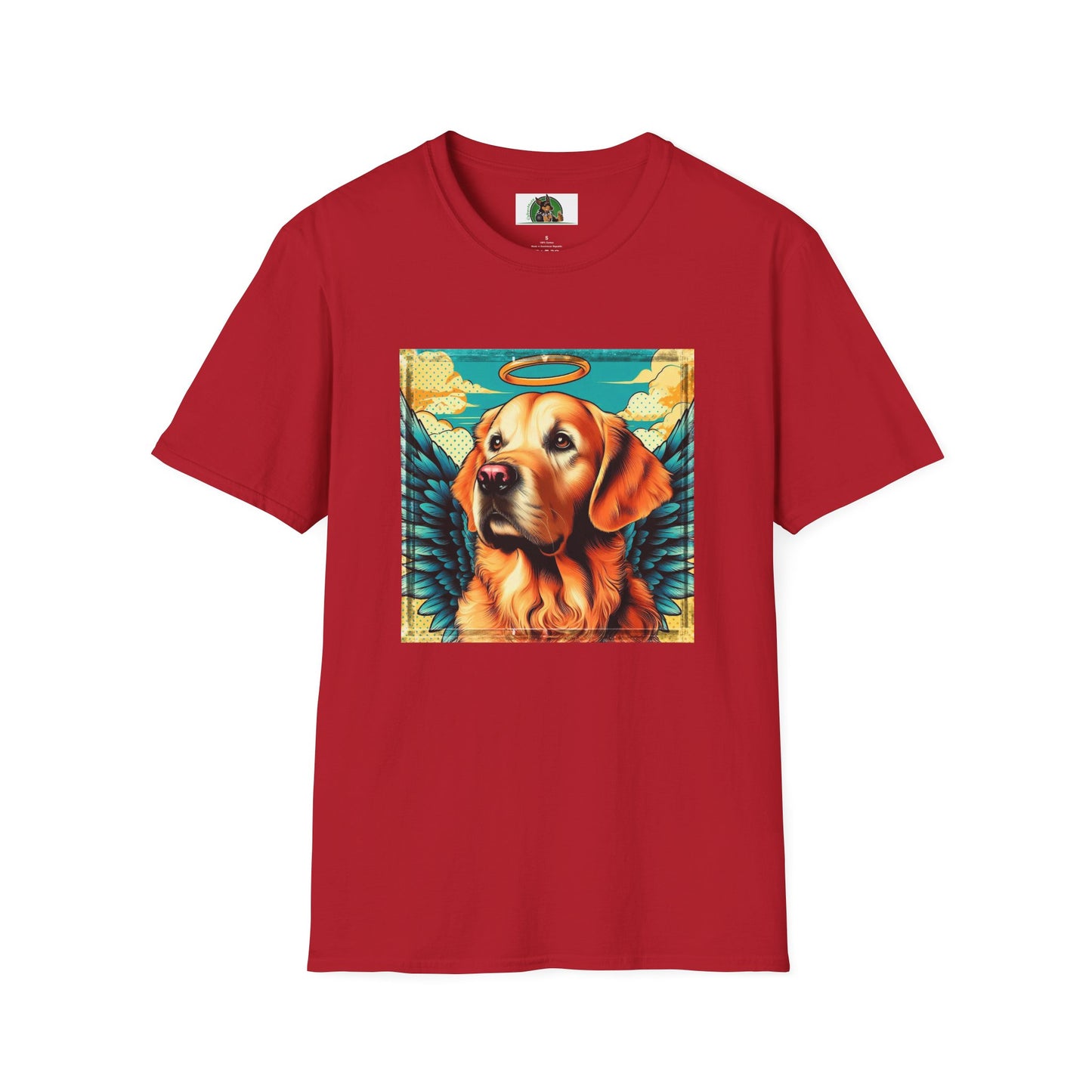 Golden Retriever T-Shirt Printify S Cherry Red