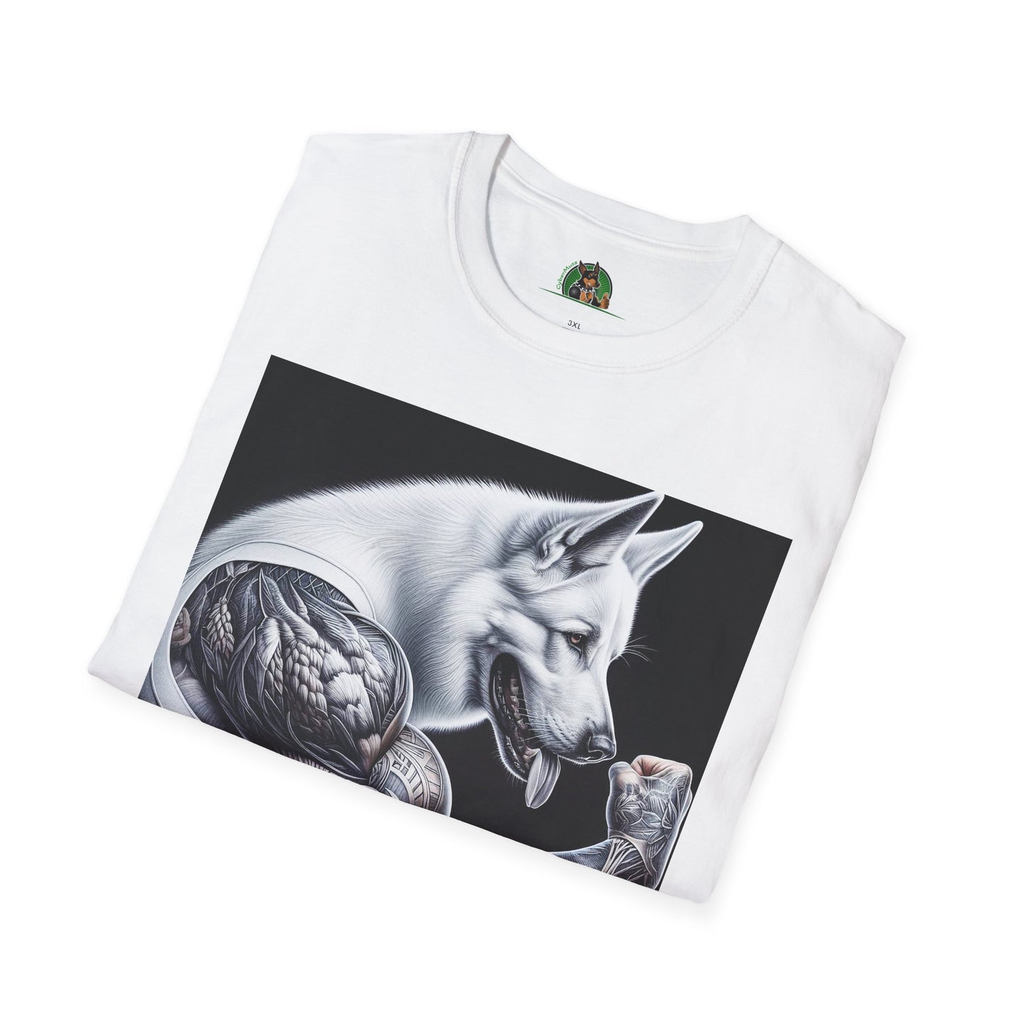 German Shepherd arm flexing shirt T-Shirt Printify