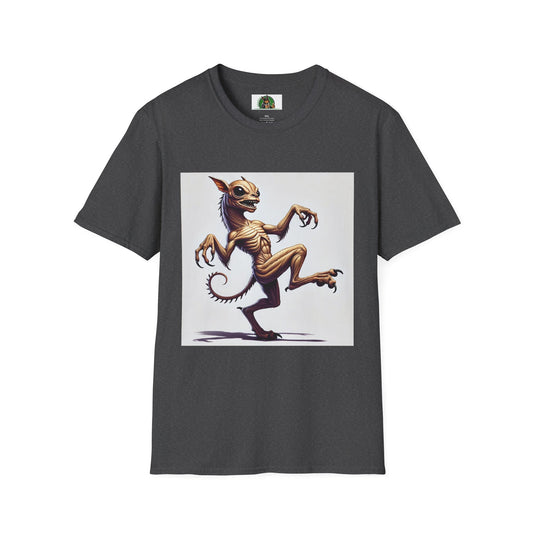 Chupacabra Dancing T-Shirt - Fun and Playful Unisex Tee T-Shirt Printify XS Dark Heather