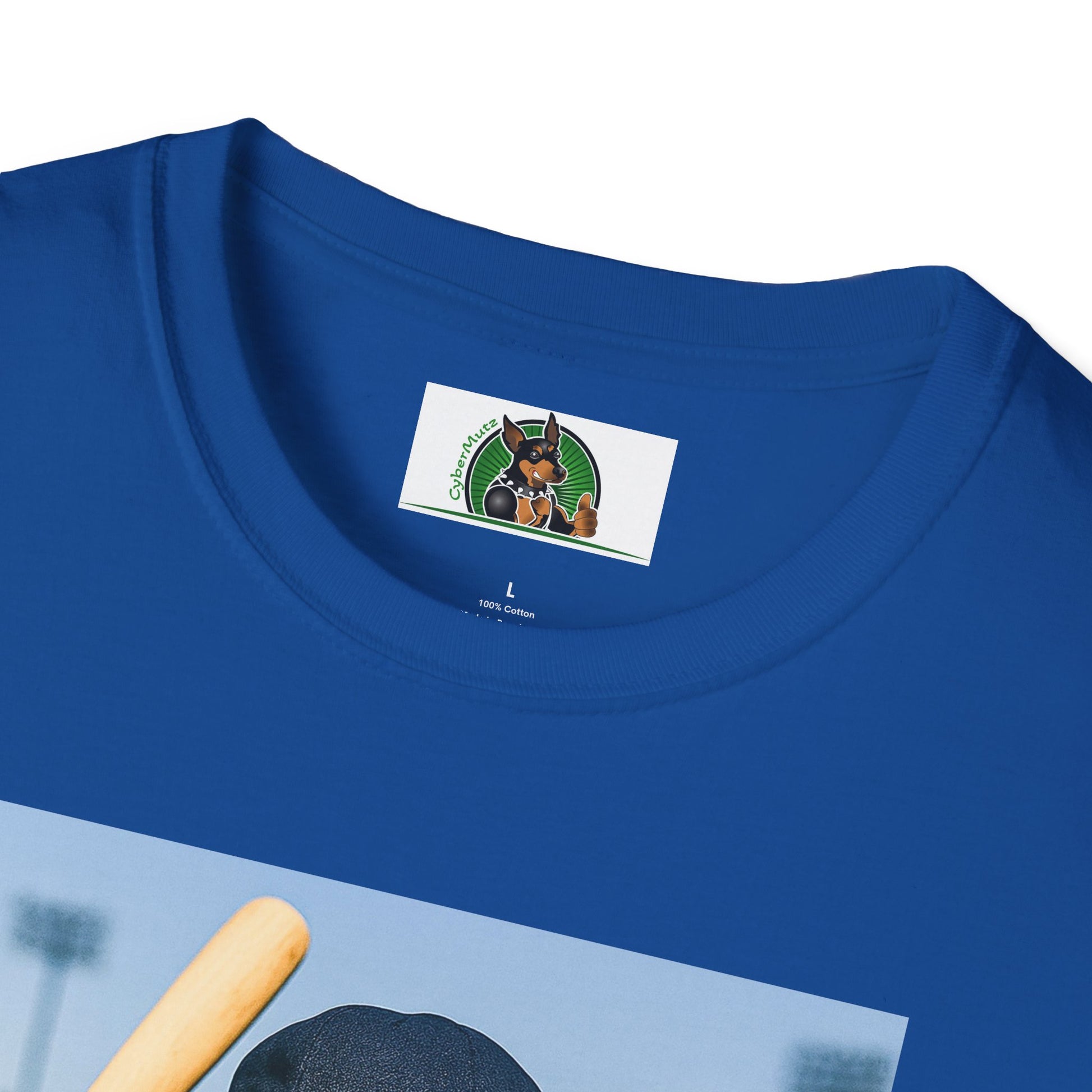 Baseball Doberman Sports T-Shirt T-Shirt Printify