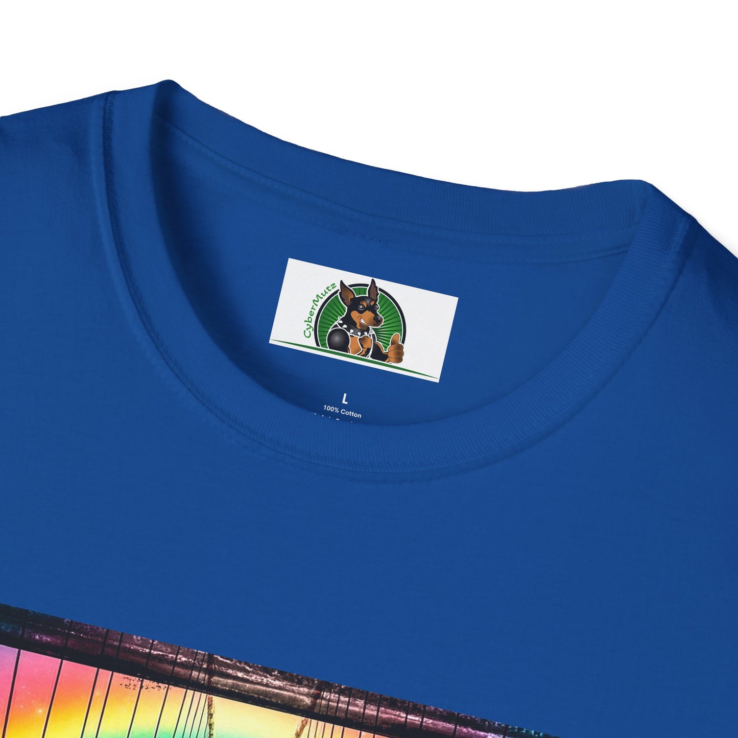 Australian Shepherd Bright Rainbow Bridge T-Shirt Printify