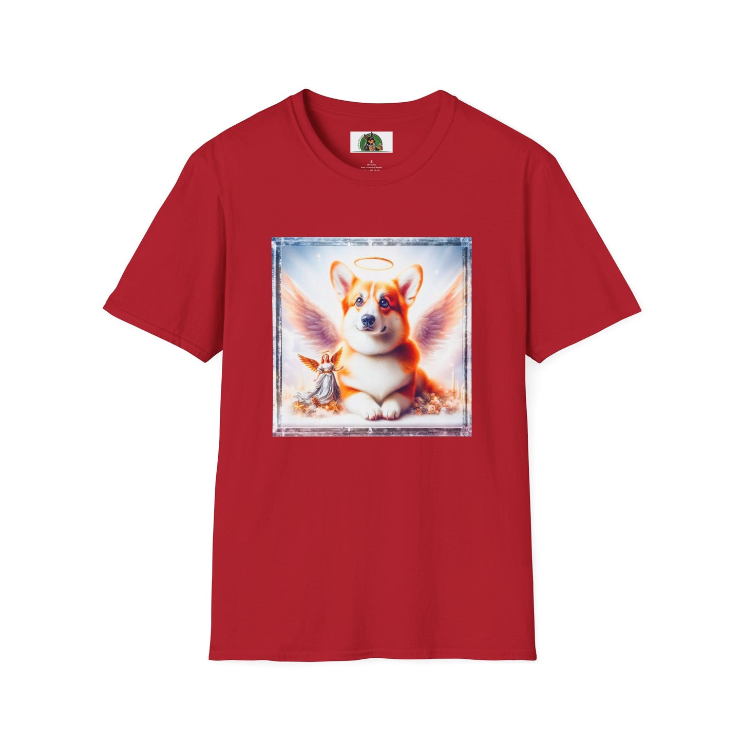 Pembroke Welsh Corgi heaven and clouds T-Shirt Printify S Cherry Red