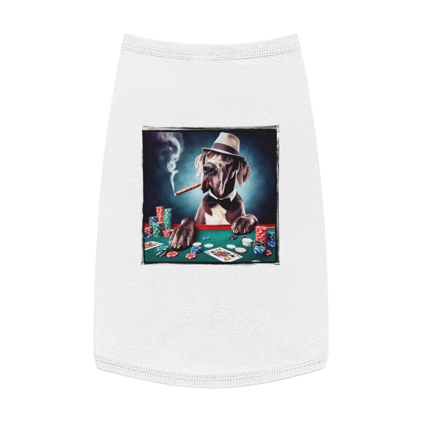 Pet Tank Top Great Dane Pets Printify L White