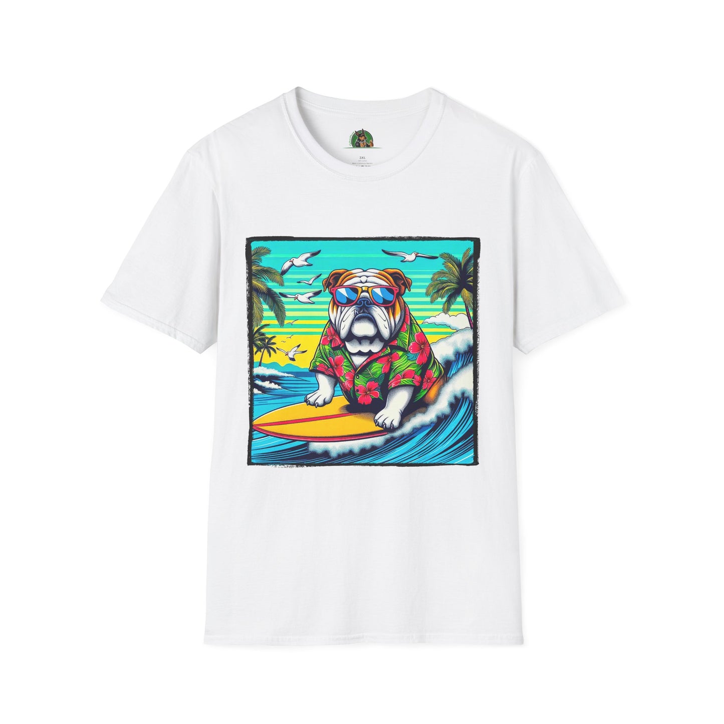 Bulldog T-Shirt Printify XS White