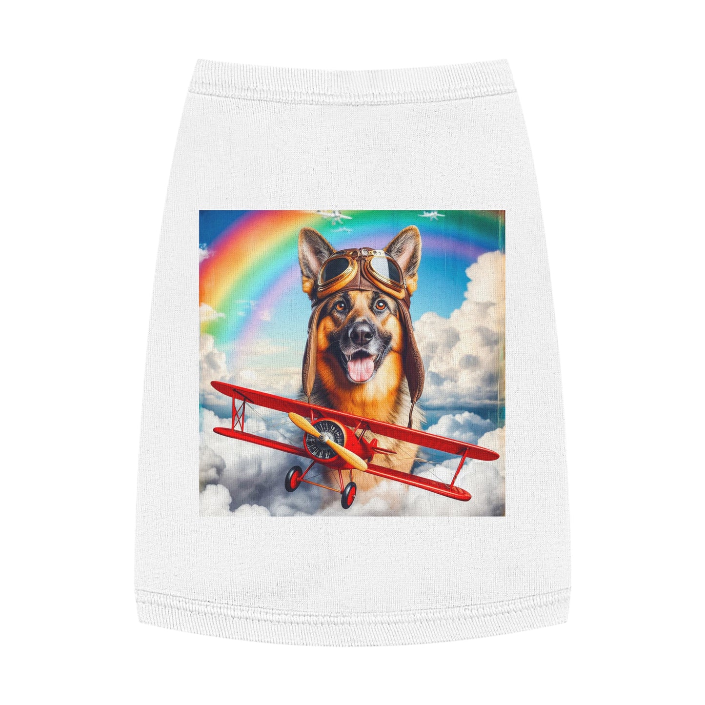 Pet Tank Top German Shepherd Pets Printify M White 