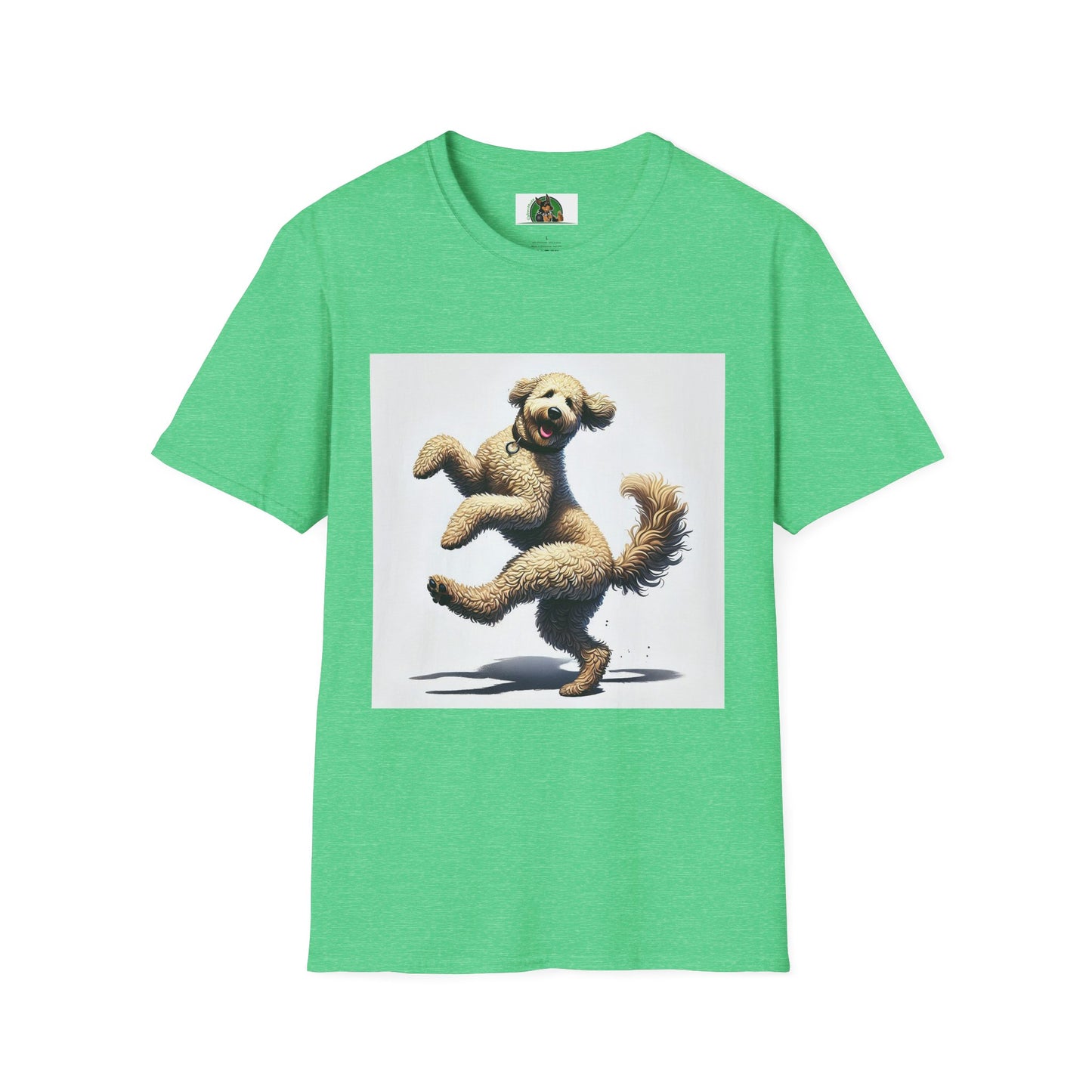 Dancing Shep A Doodle Unisex T-Shirt T-Shirt Printify S Heather Irish Green