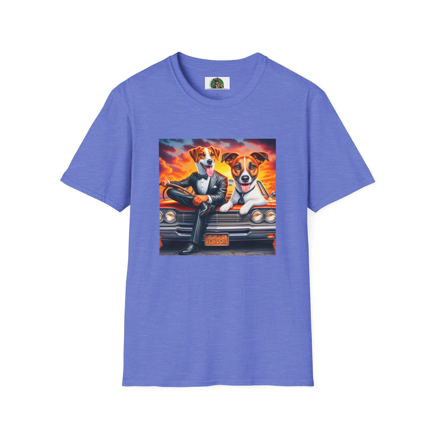 Wacky Jack Russell Cool Driver T-Shirt Printify S Heather Royal
