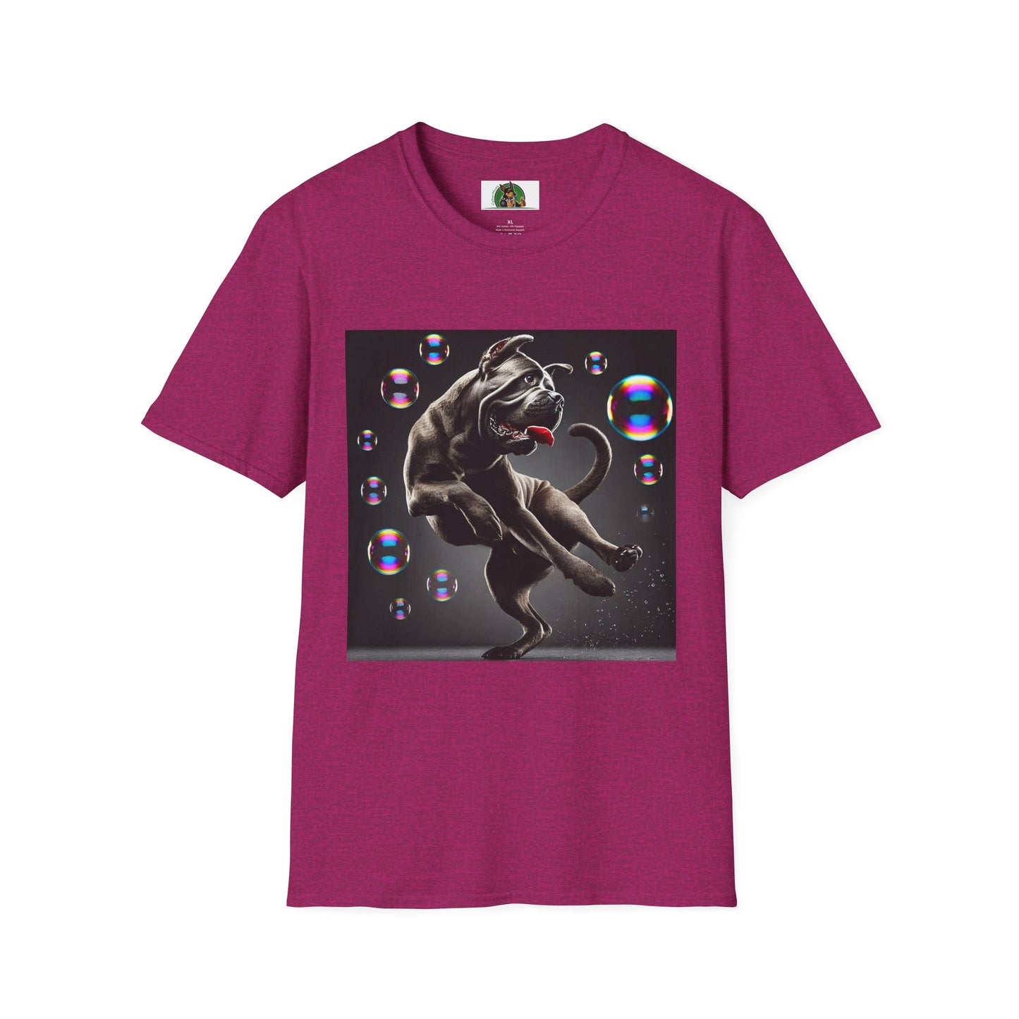 Dancing Cane Corso Softstyle T-Shirt T-Shirt Printify S Antique Heliconia