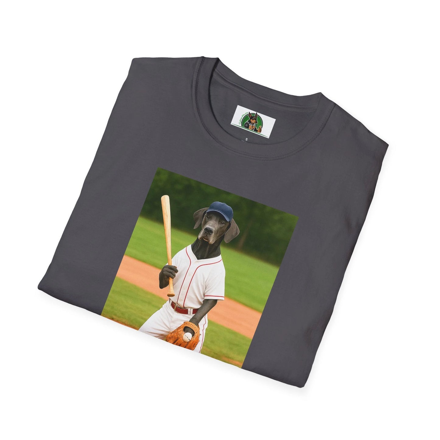 Great Dane Baseball T-Shirt — Sports Dog Tee T-Shirt Printify